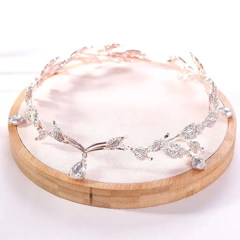 Elegant Princess Crystal Crown Bridal Hair Jewelry MK18936