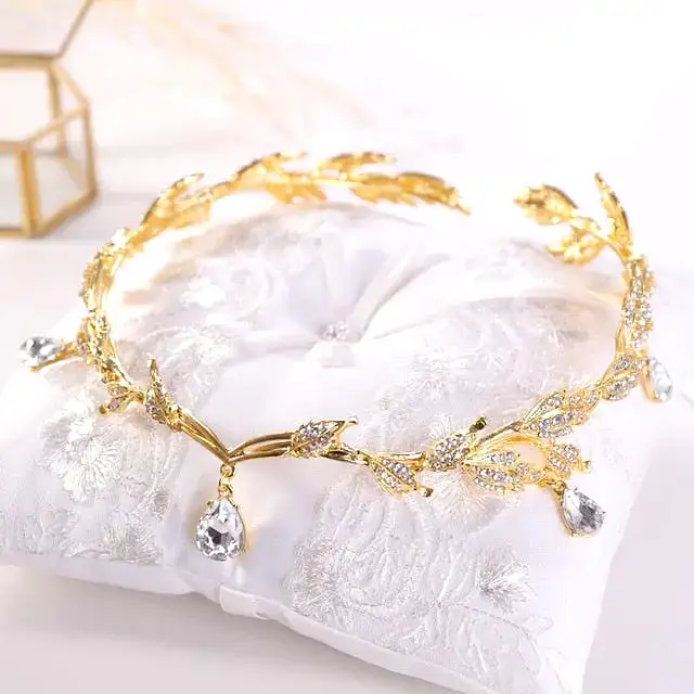 Elegant Princess Crystal Crown Bridal Hair Jewelry MK18936