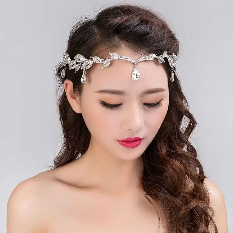 Elegant Princess Crystal Crown Bridal Hair Jewelry MK18936