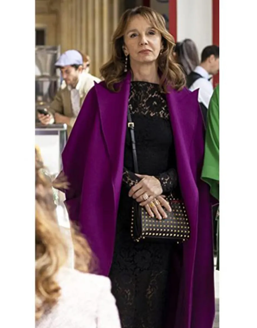 Emily In Paris S02 Philippine Leroy-Beaulieu Purple Coat | Ujackets.com