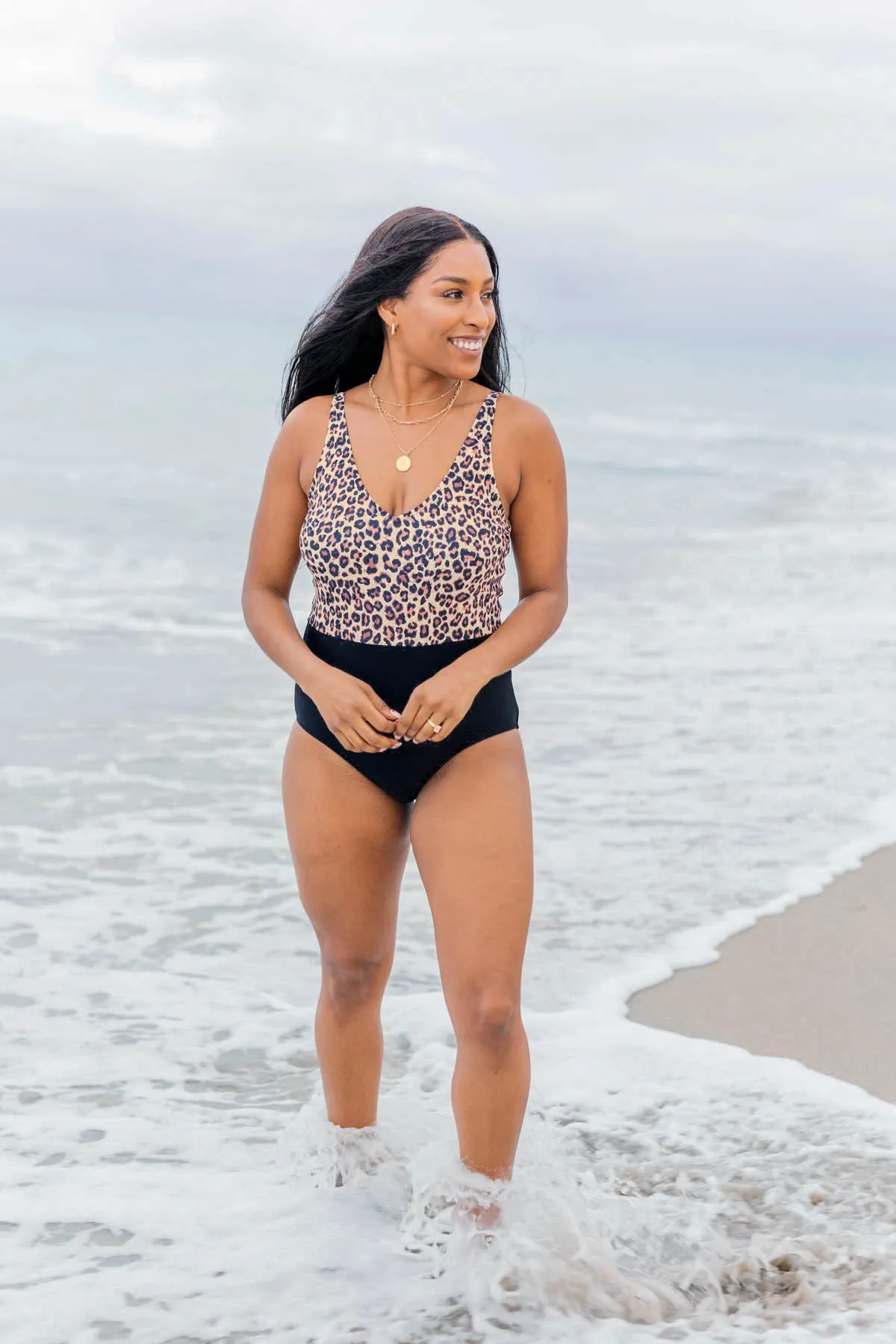 Enjoy The Waves One-Piece Swimsuit- Leopard