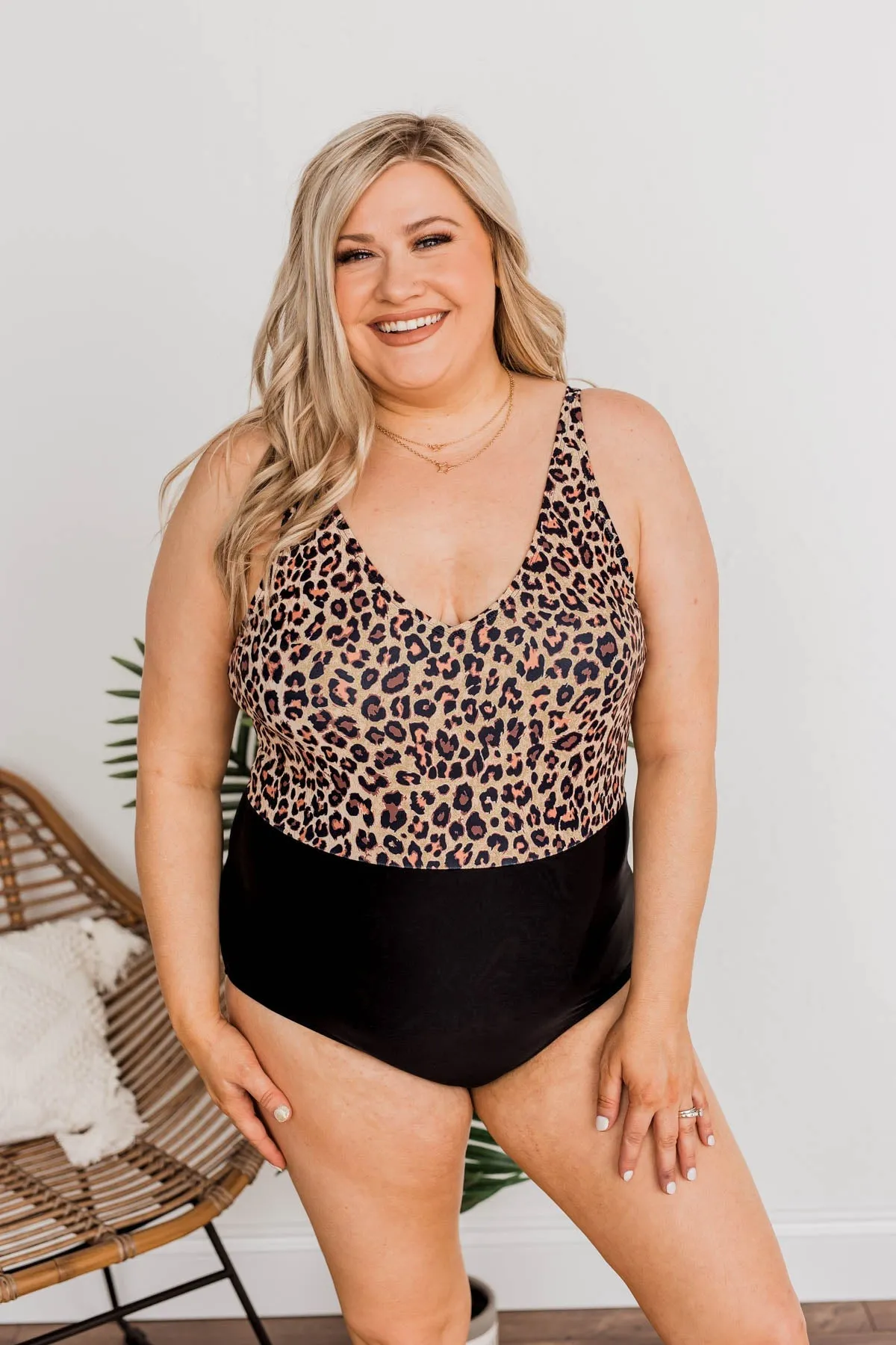 Enjoy The Waves One-Piece Swimsuit- Leopard