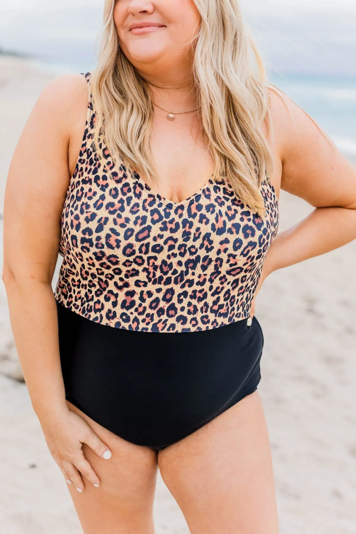 Enjoy The Waves One-Piece Swimsuit- Leopard