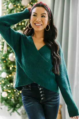 Feeling Your Best Self Emerald Green Sweater