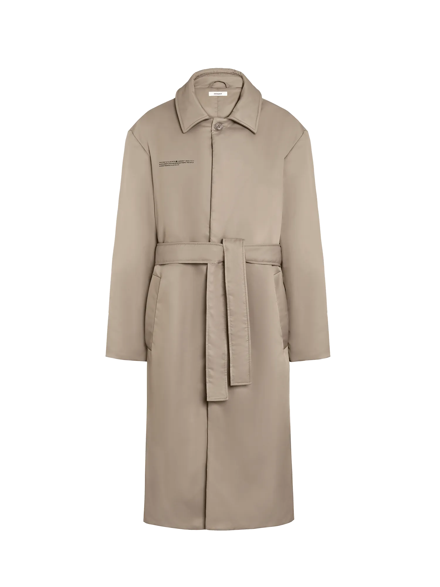 Flower-Warmth Trench Coat—taupe