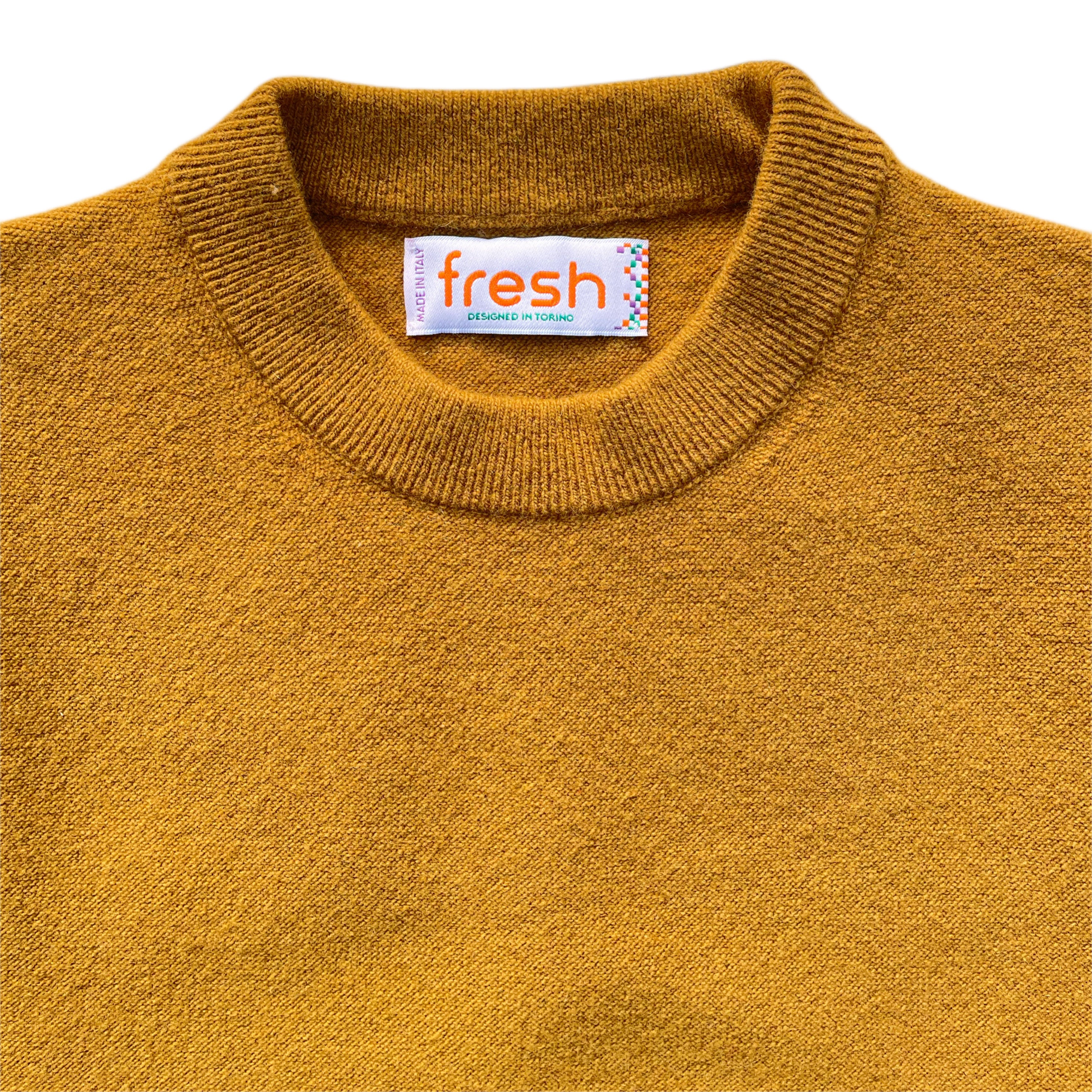 FRESH Crew Neck Wool Sweater Olio Yellow