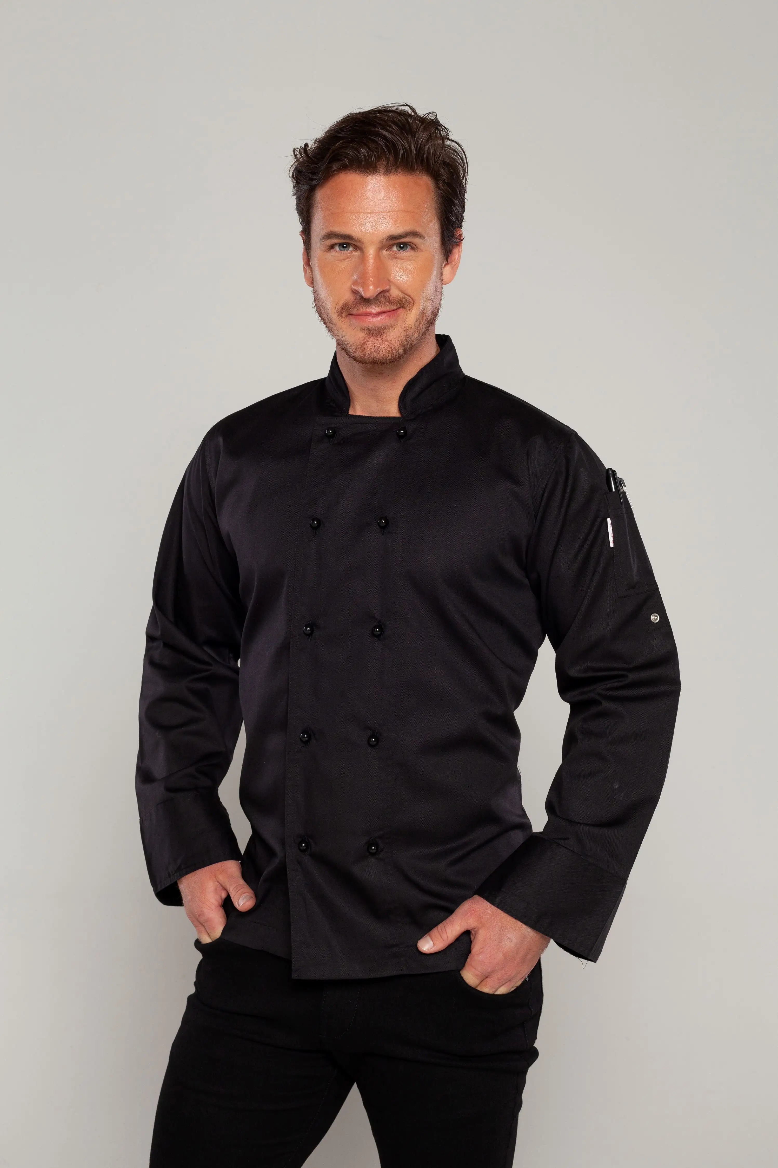 Generic Black Chef jackets Long sleeve