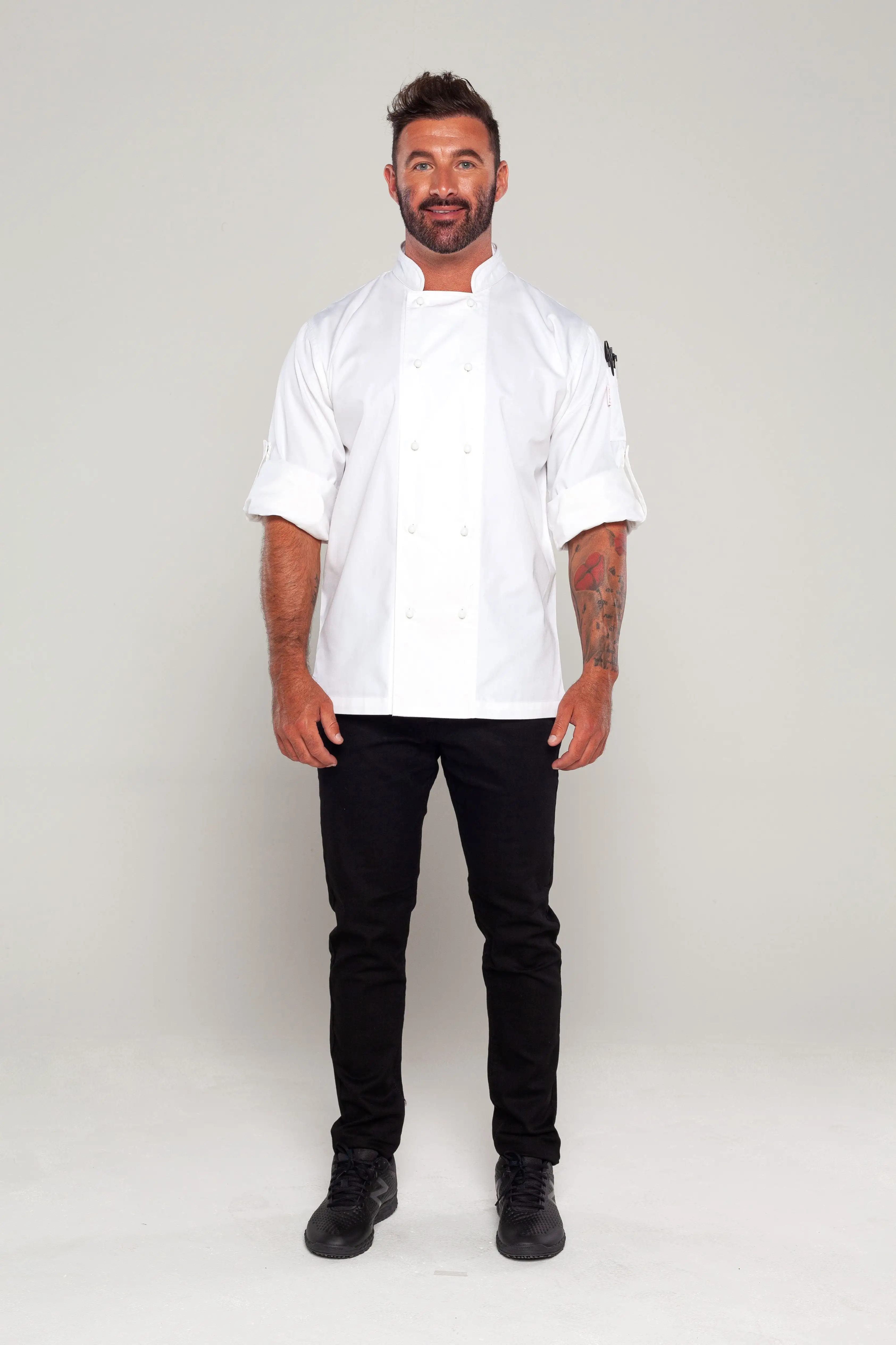 Generic White Chef jackets Long sleeve