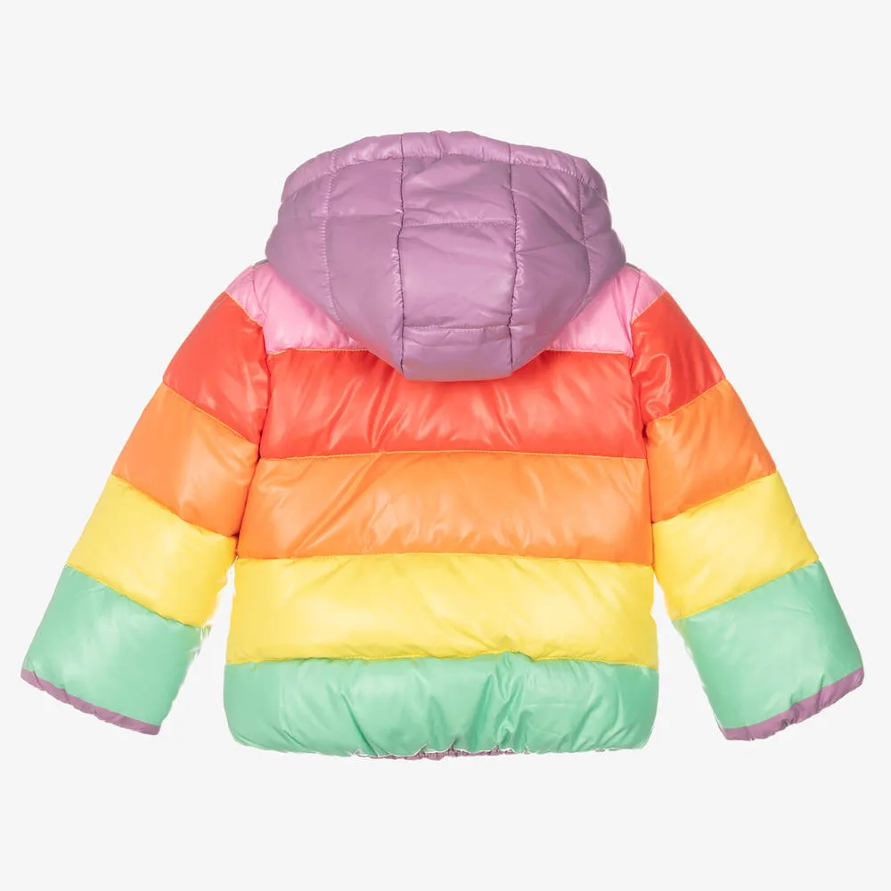 Girls Rainbow Puffer Coat