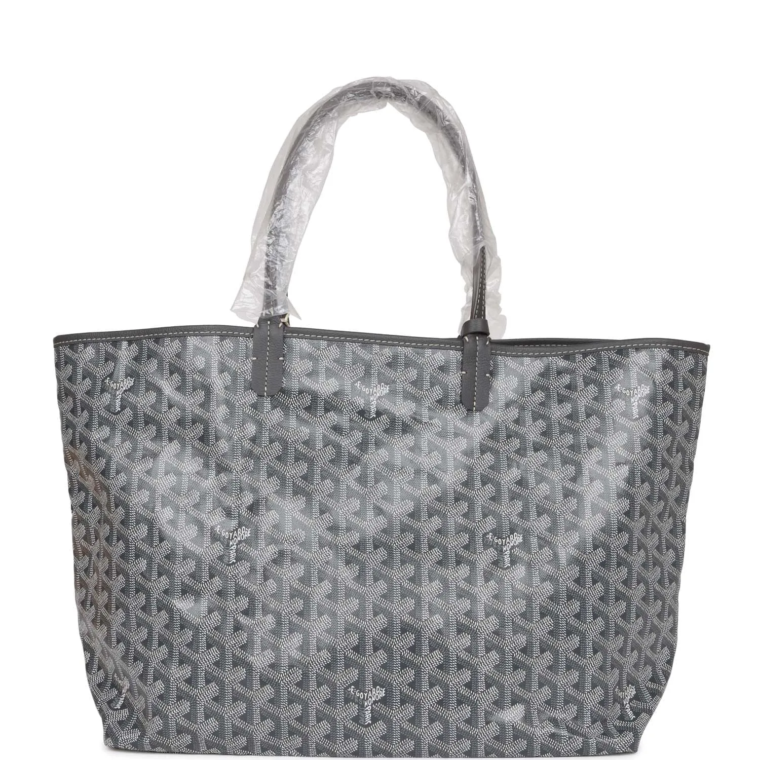 Goyard Goyardine Grey St. Louis PM Tote Bag Palladium Hardware