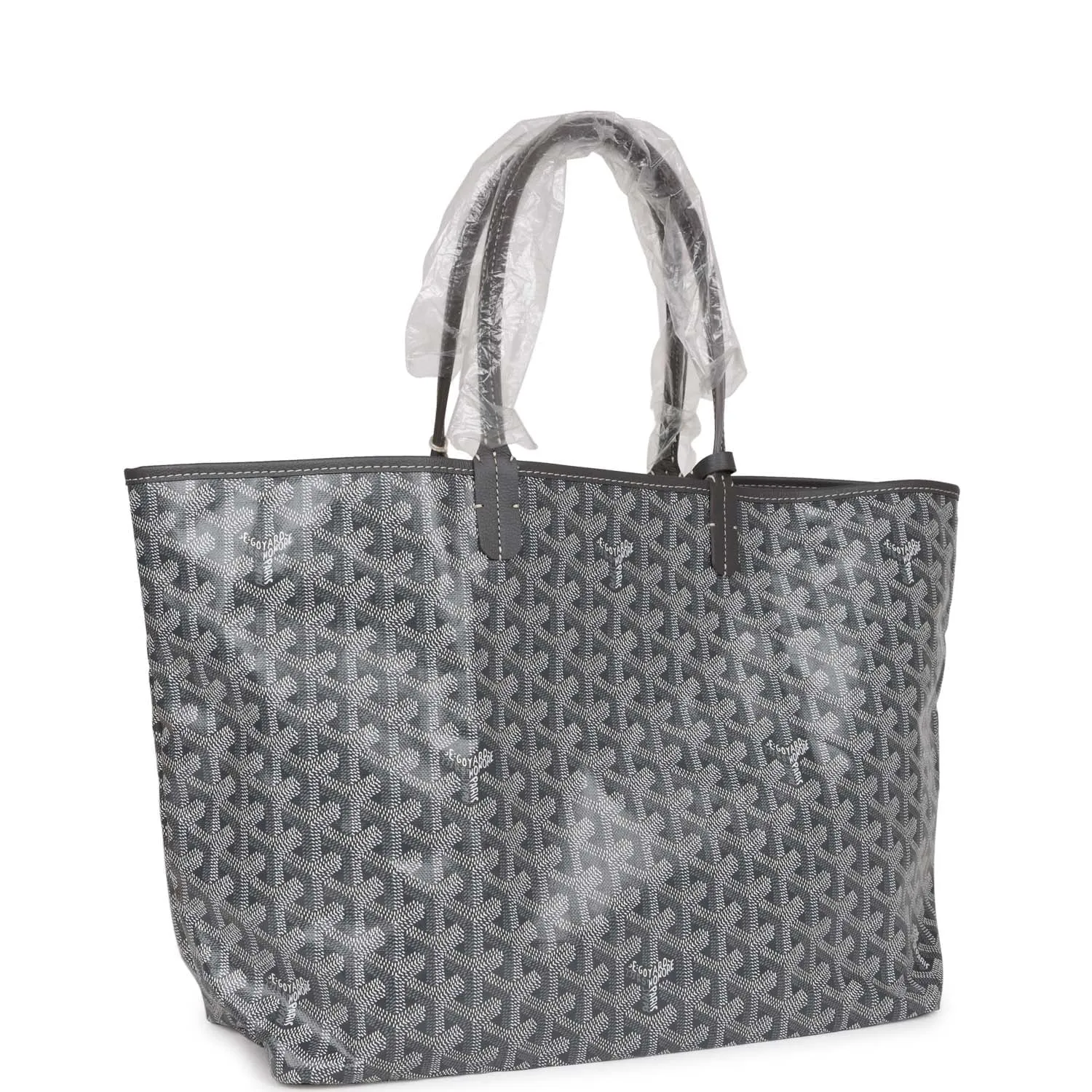 Goyard Goyardine Grey St. Louis PM Tote Bag Palladium Hardware