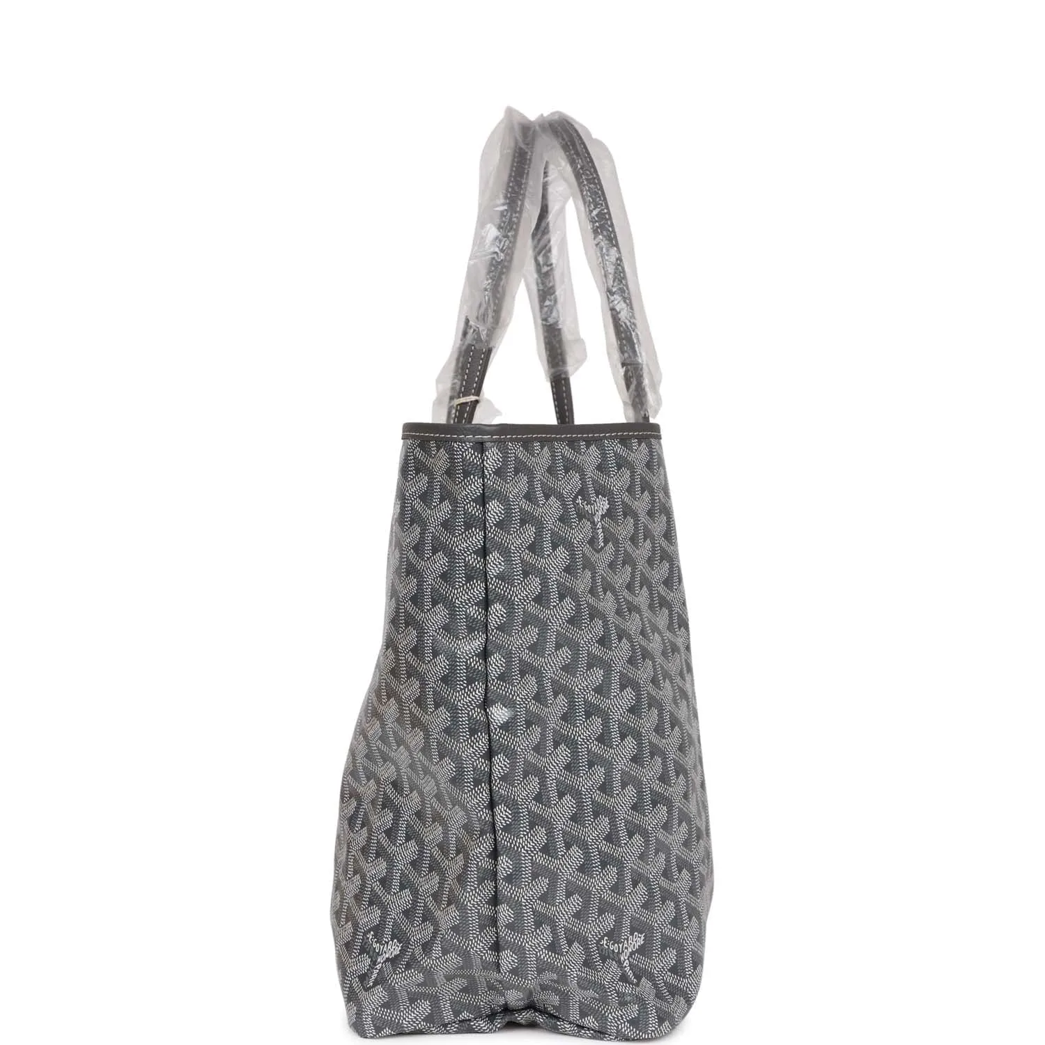 Goyard Goyardine Grey St. Louis PM Tote Bag Palladium Hardware