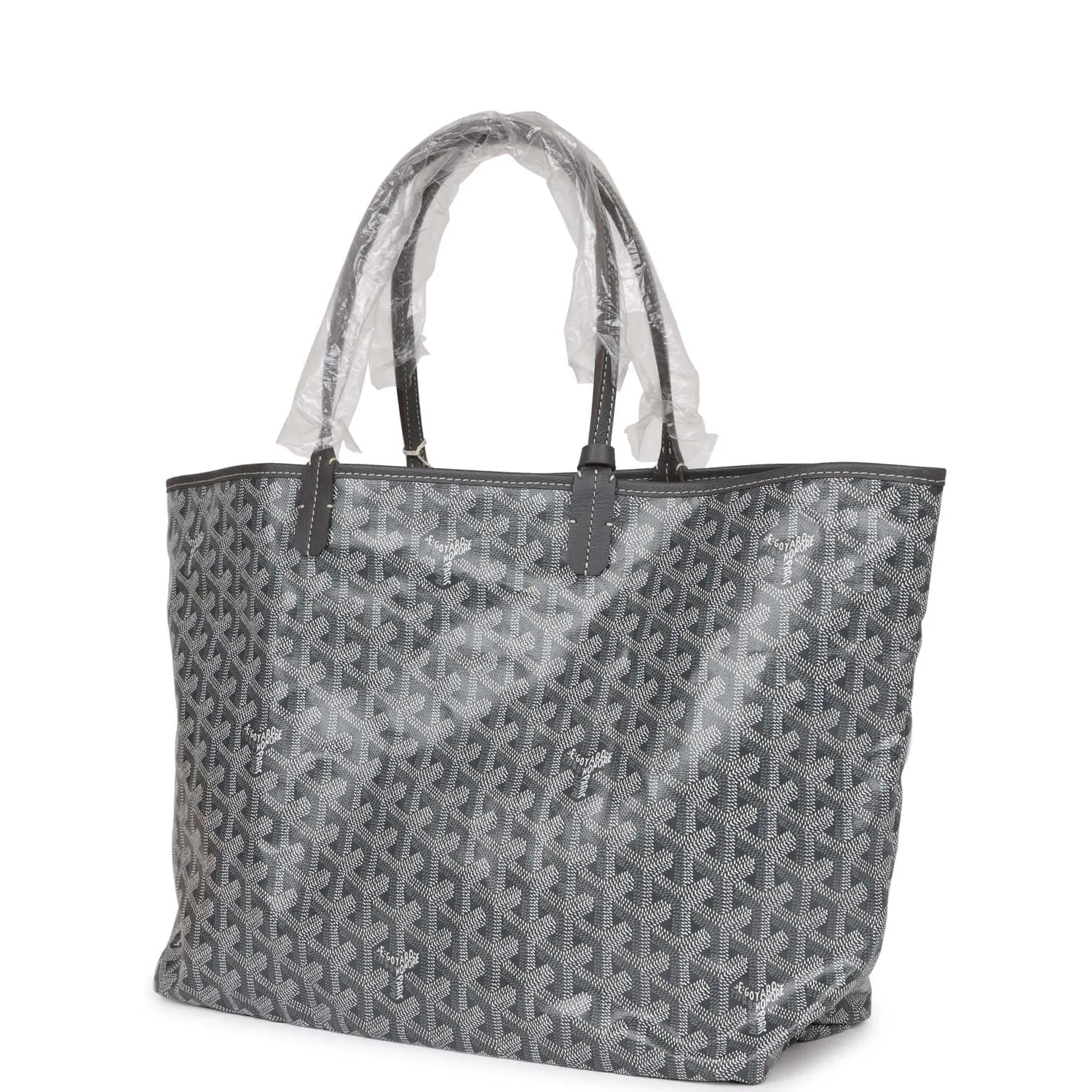 Goyard Goyardine Grey St. Louis PM Tote Bag Palladium Hardware