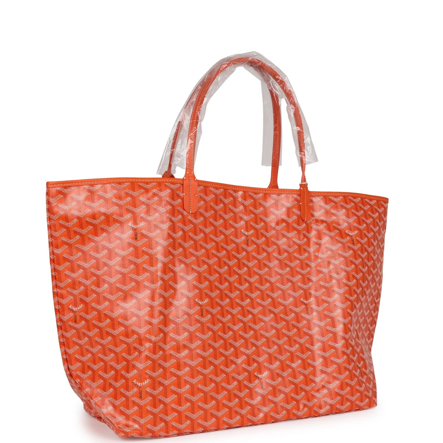 Goyard Goyardine Orange St. Louis GM Tote Bag Palladium Hardware