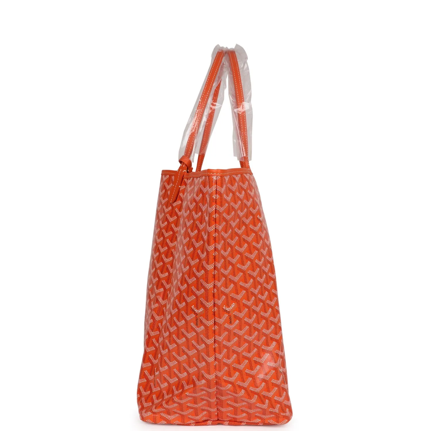 Goyard Goyardine Orange St. Louis GM Tote Bag Palladium Hardware