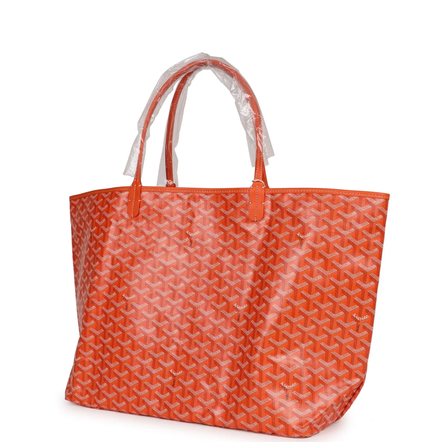 Goyard Goyardine Orange St. Louis GM Tote Bag Palladium Hardware