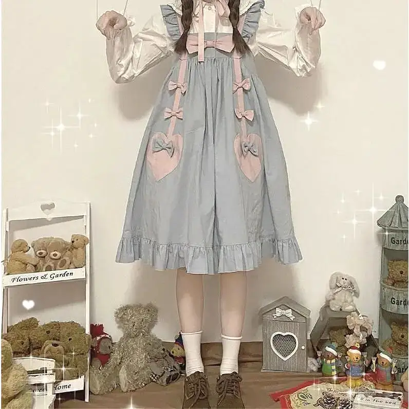 Greylily Pastel Kawaii Princess Pinafore Dress