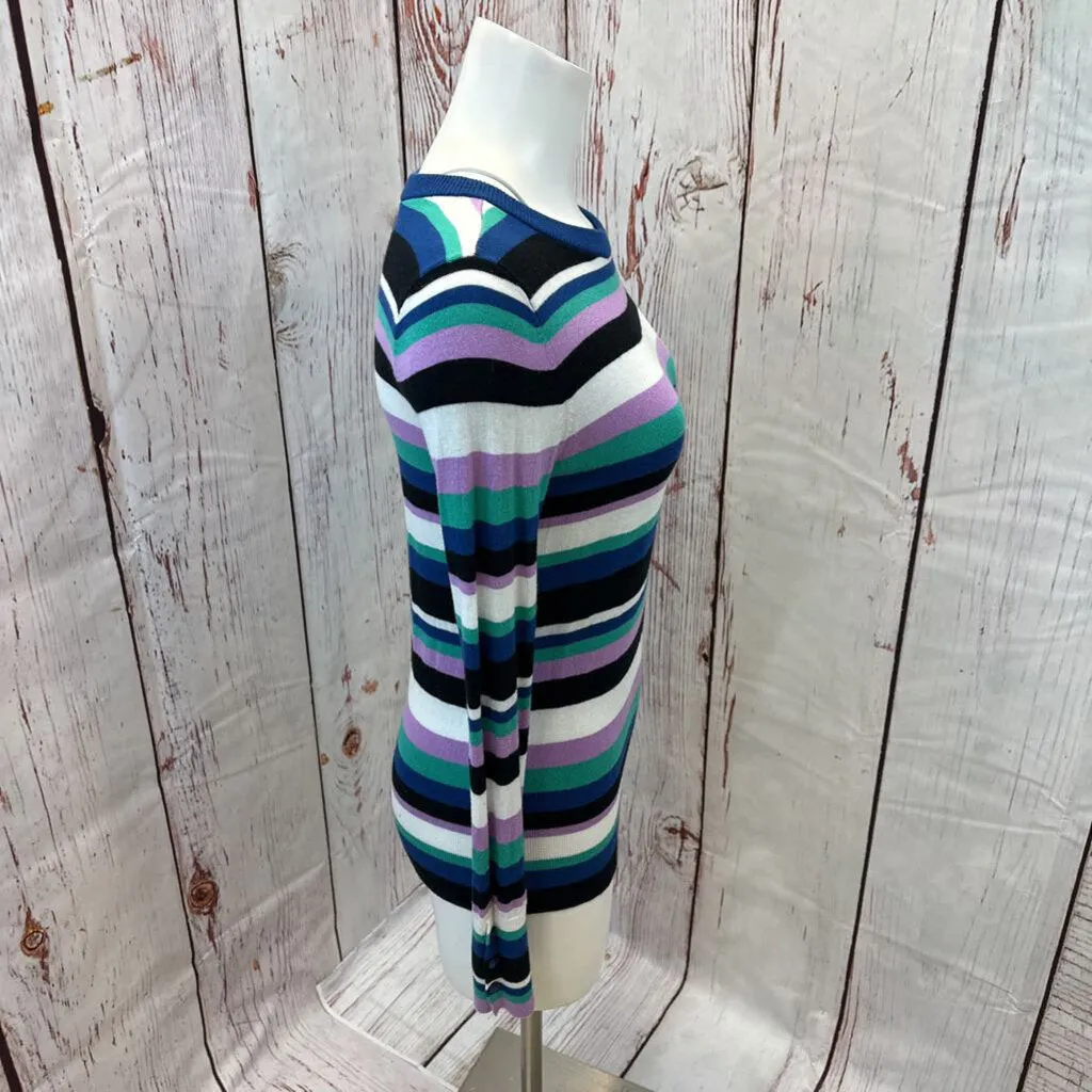 HALOGEN MULTI STRIPE SWEATER SZ XS TCC