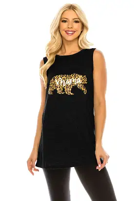 Haute Edition Women's Mama Bear Loose Fit Tank top. Plus size available