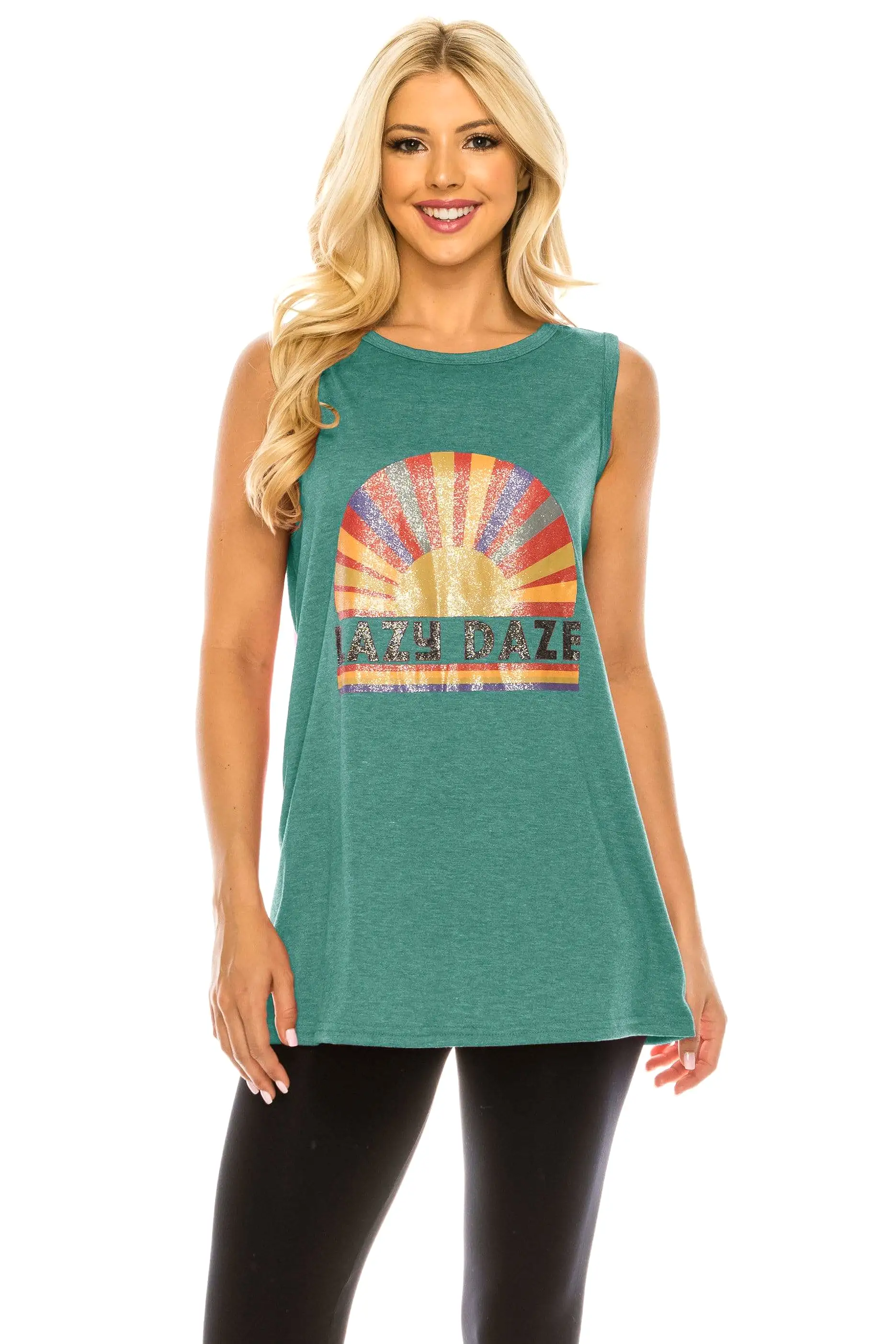 Haute Edition Women's Sunshine Loose Fit Tank top. Plus size available