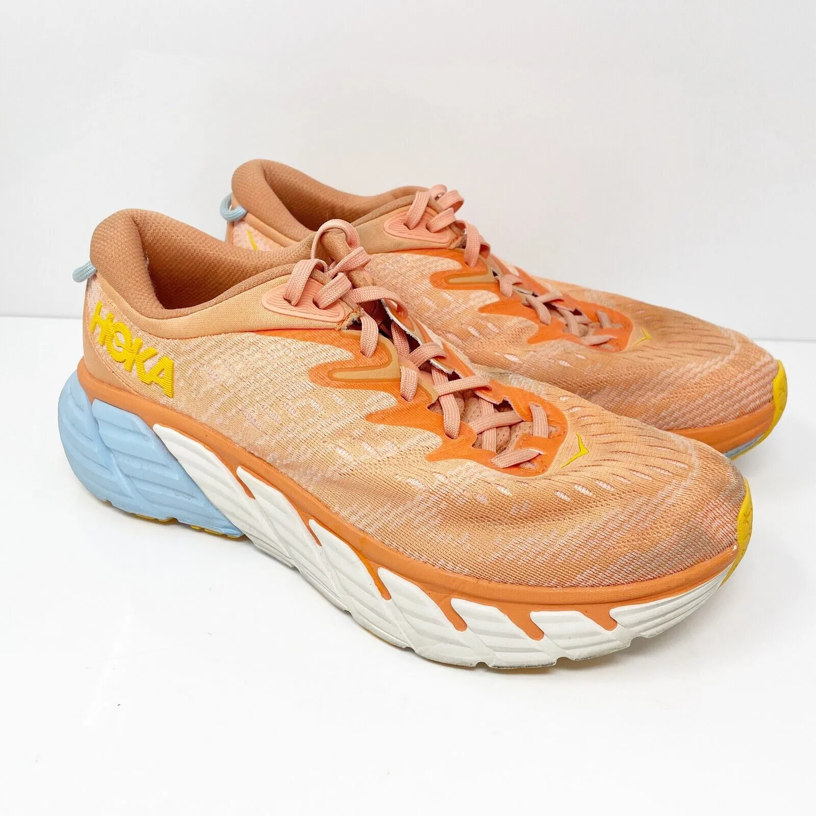 Hoka One One Womens Gaviota 4 1123199 SCPP Orange Running Shoes Sneakers 9.5 B