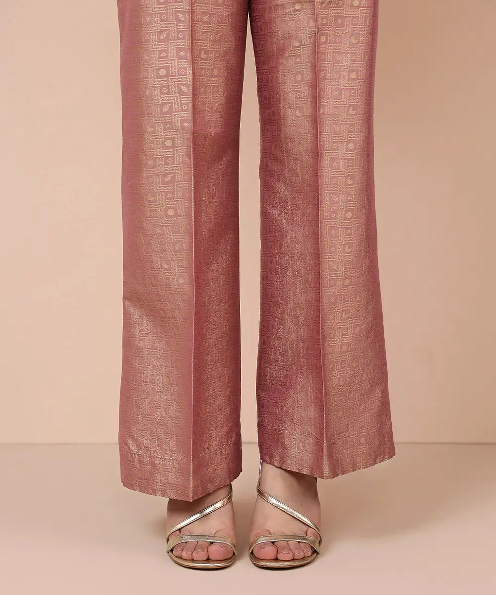 Jacquard Boot-cut Pants