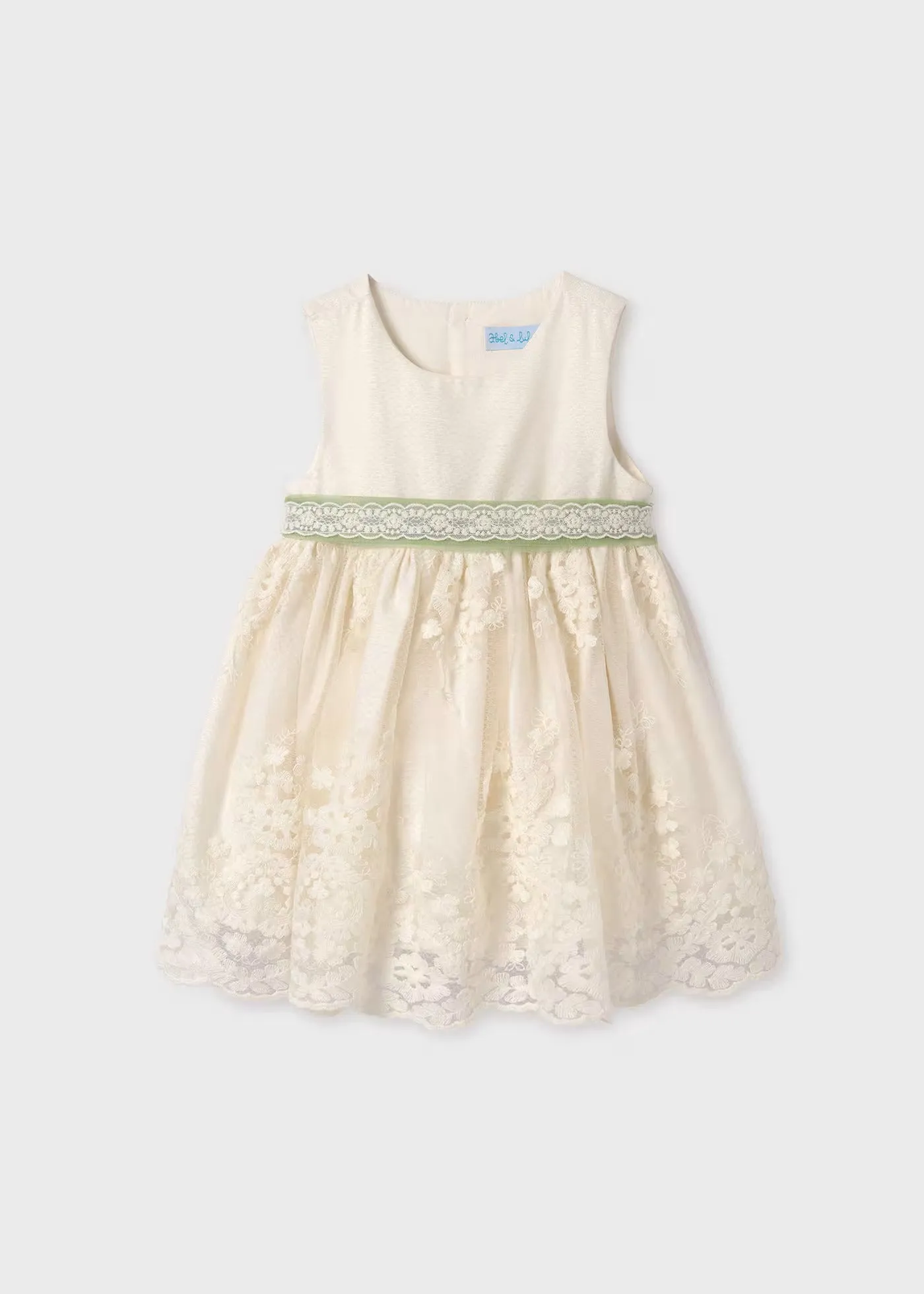 Jacquard tulle dress - Natural