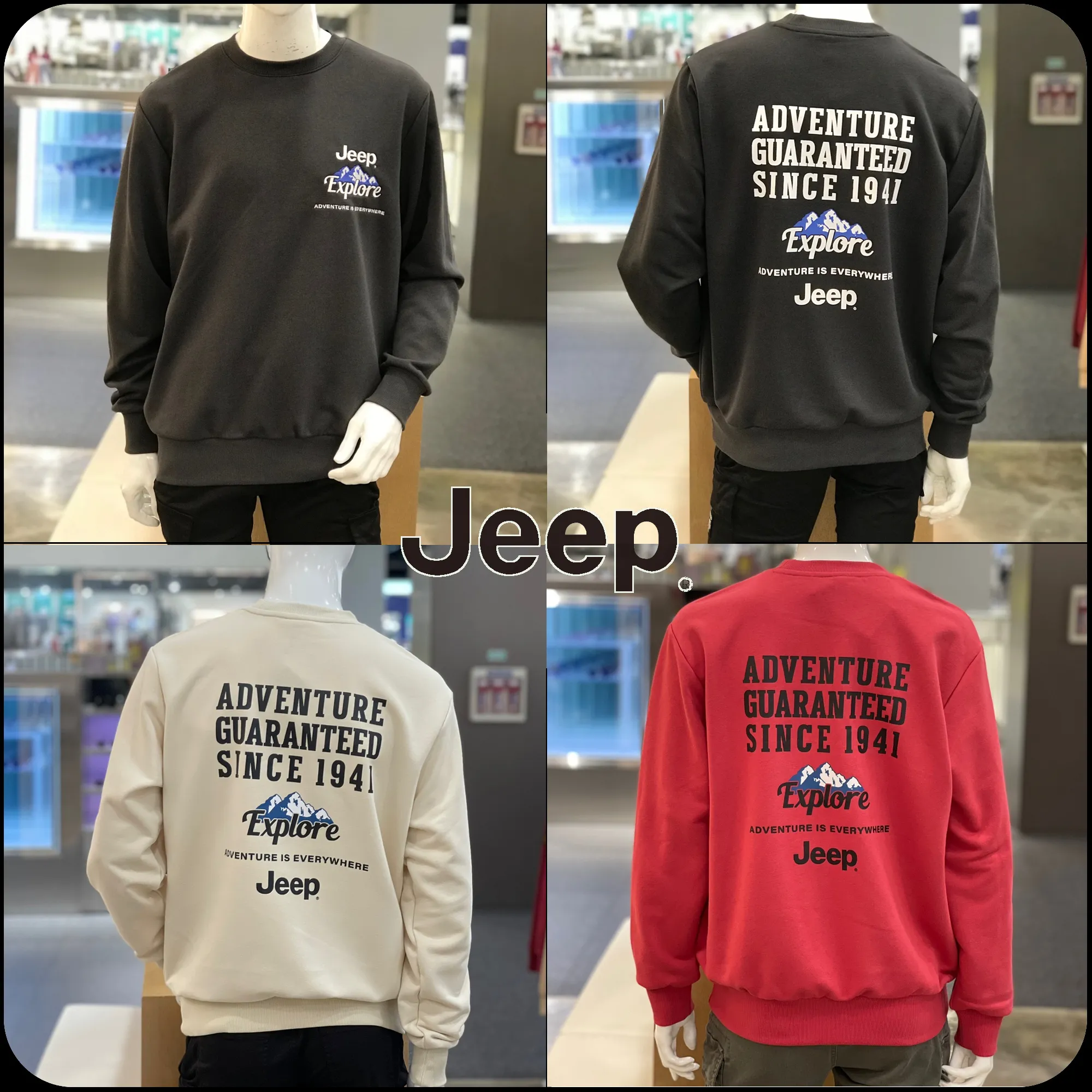 JEEP  |[JEEP]★23FW★Loose Fit EXPLORE Mountain Sweatshirt