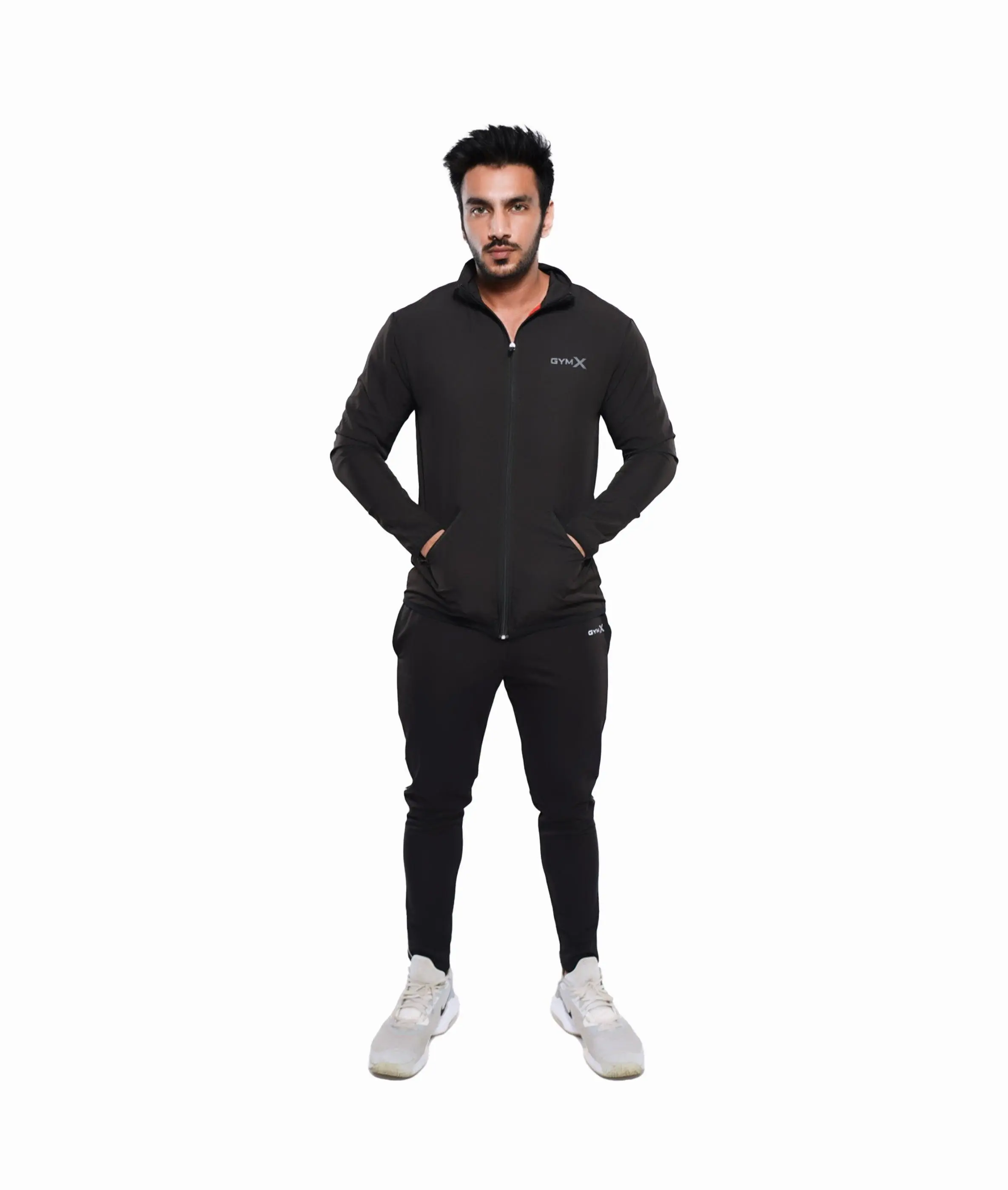 Jet Black GymX Summer Windcheater (Dedicated Phone Pocket)