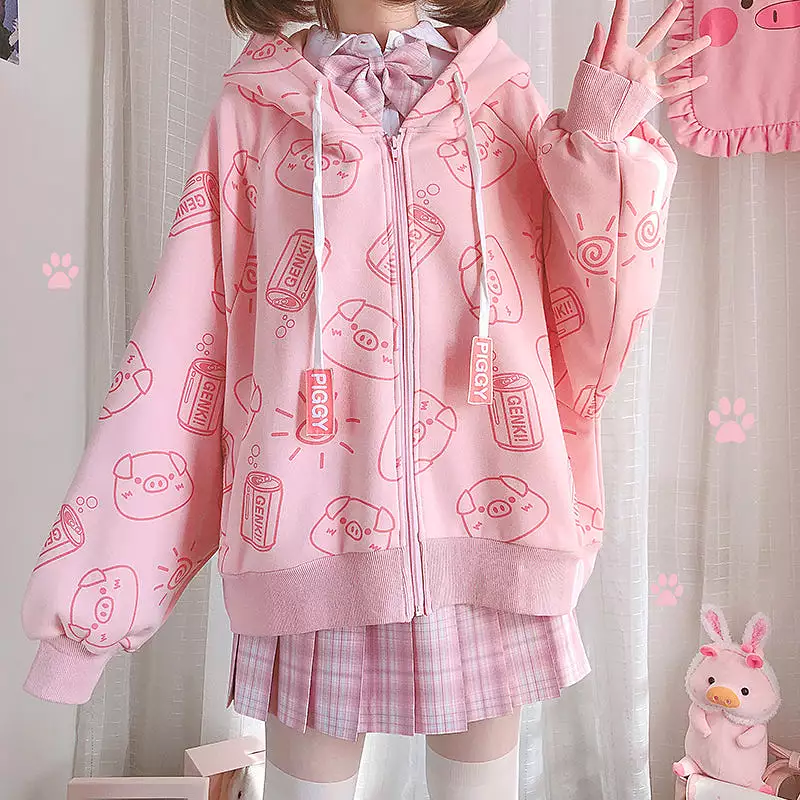 Kawaii Piggy Coat AD210001