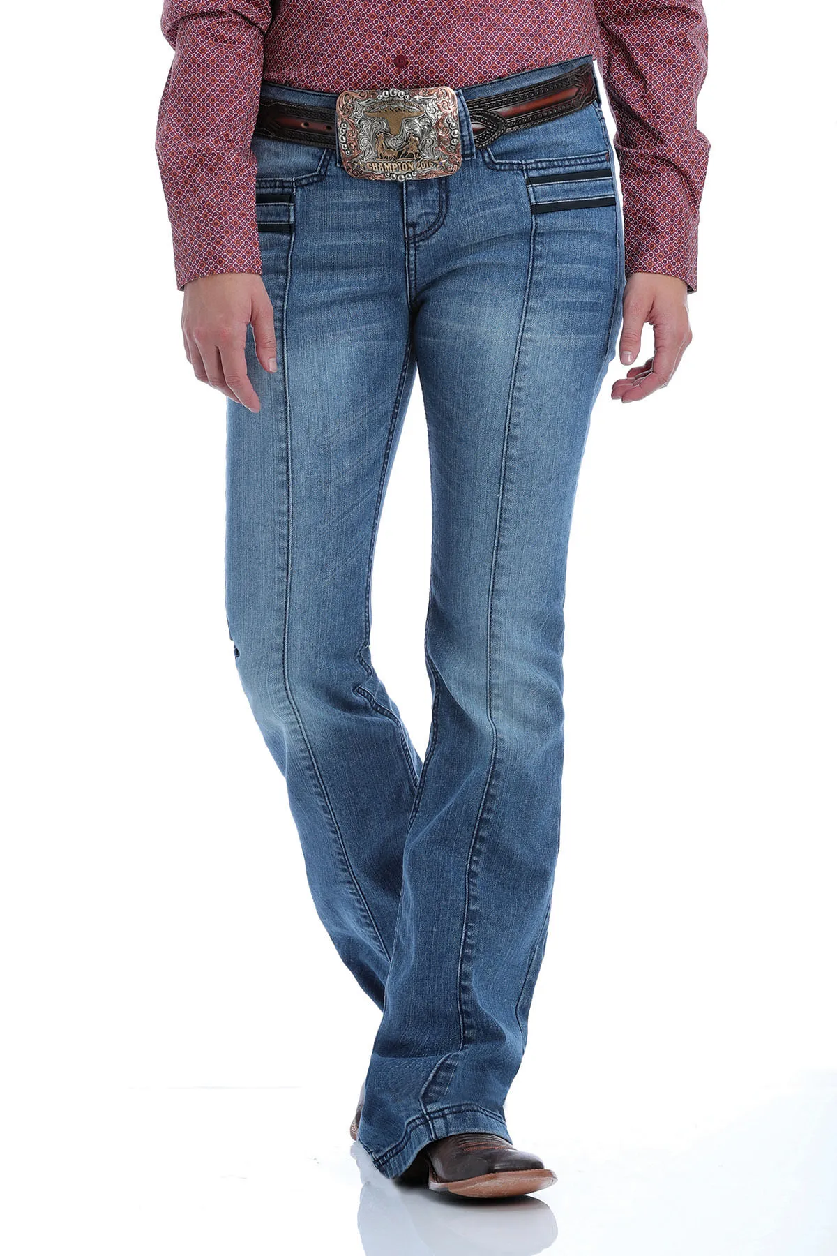 Ladies Cinch Lynden Medium Stone Jeans