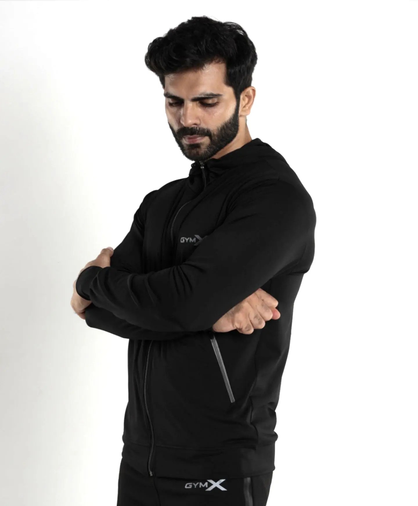 Lancer Muscle Fit Hoodie- Jet Black - Sale