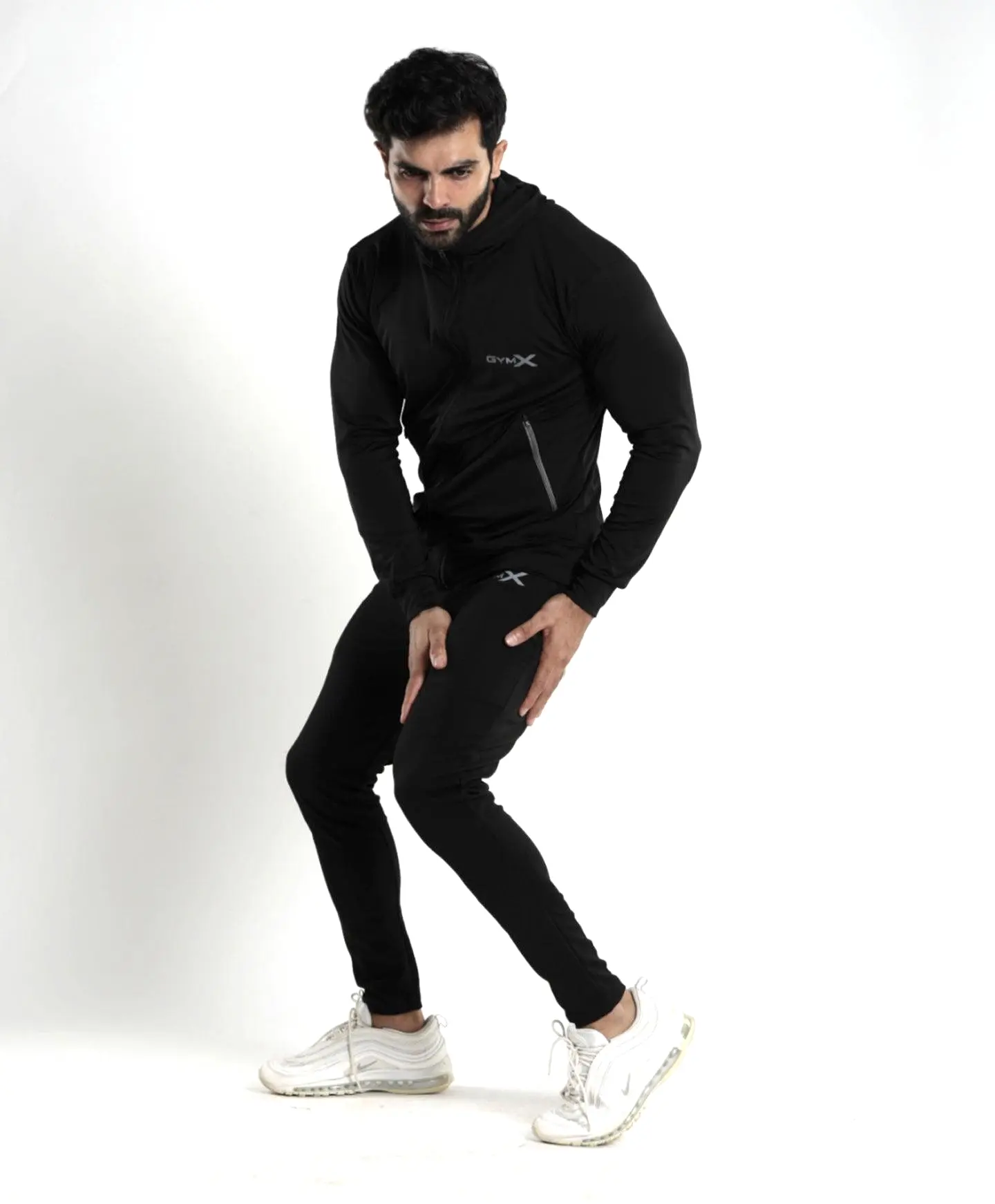 Lancer Muscle Fit Hoodie- Jet Black - Sale