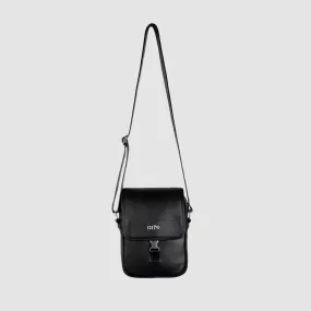 Leather Crossbody Bag - Black