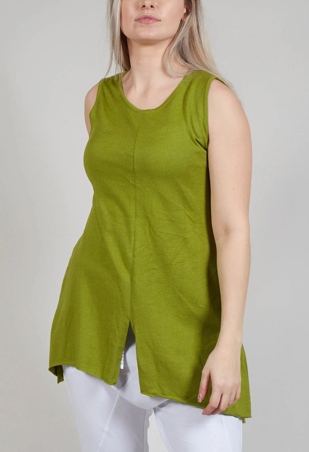 Loose Fit Sleeveless Top in Erba Green