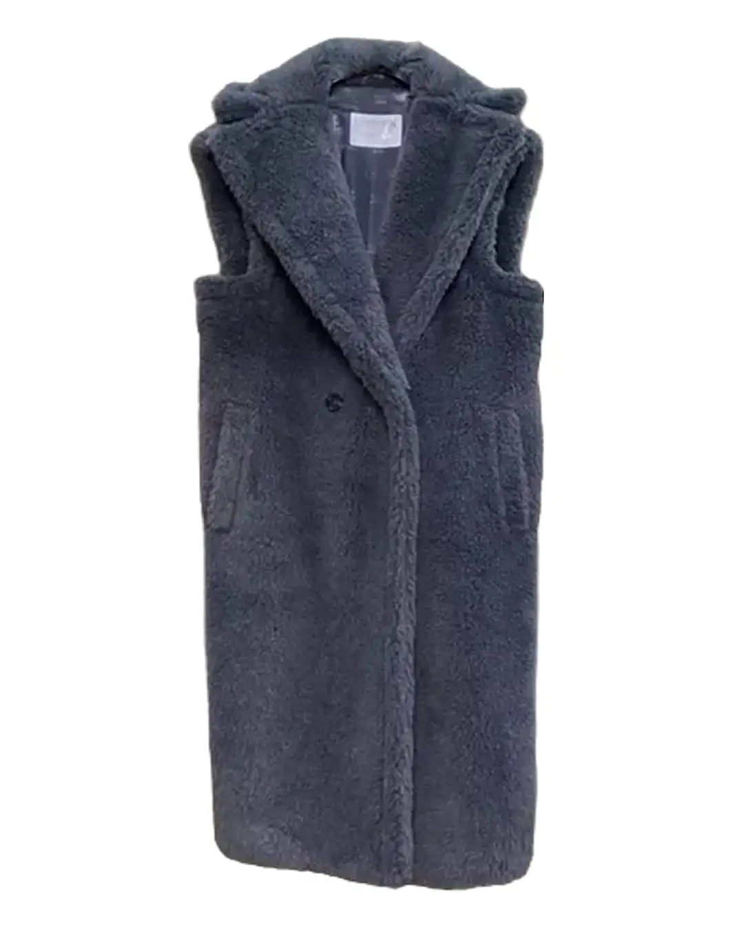 Loose Fit Wool Teddy Vest