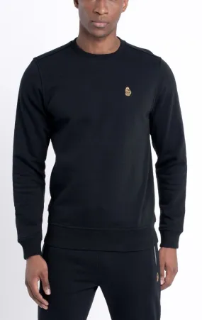 Luke 1977 Essentials London Sport Crew Neck Sweatshirts Jet Black