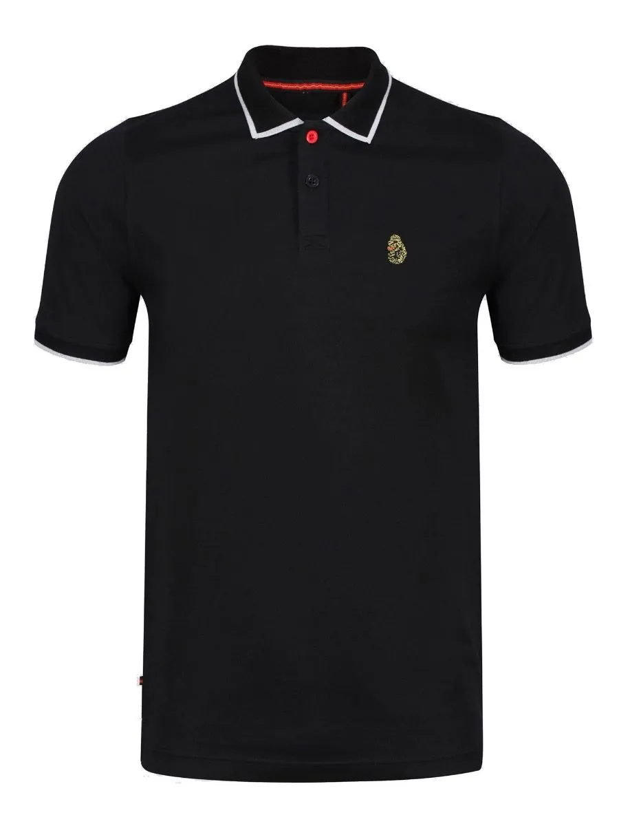 Luke 1977 Meadtastic Sport Pique Polo Shirt Jet Black