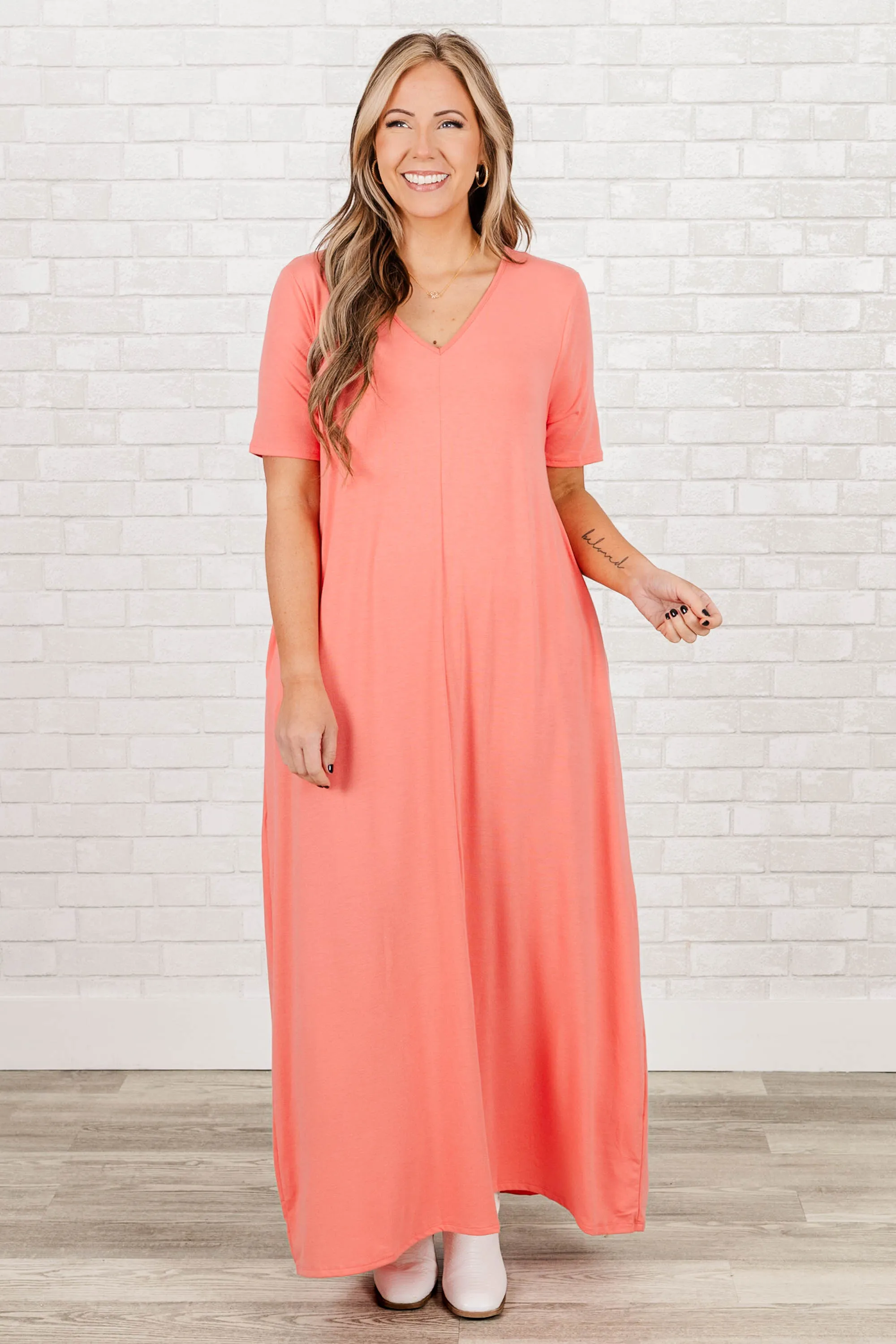 Makin' Waves Maxi Dress, Ash Rose