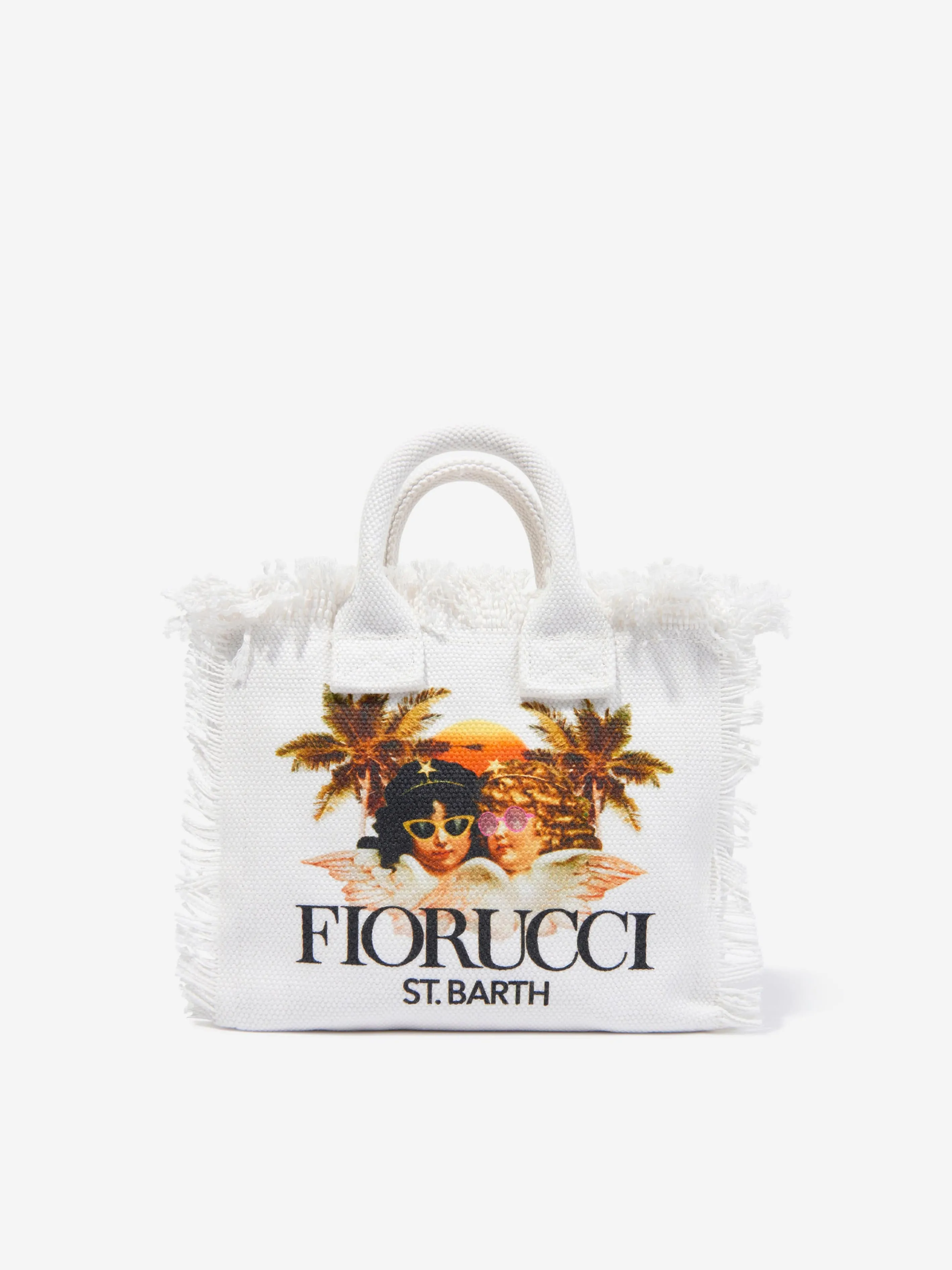 MC2 Saint Barth Girls Fiorucci Angels Tote Bag in White