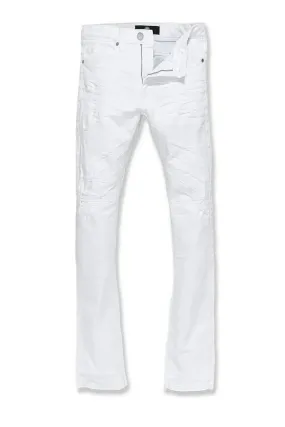 MEN JORDAN CRAIG STACKED DENIM WHITE JEANS