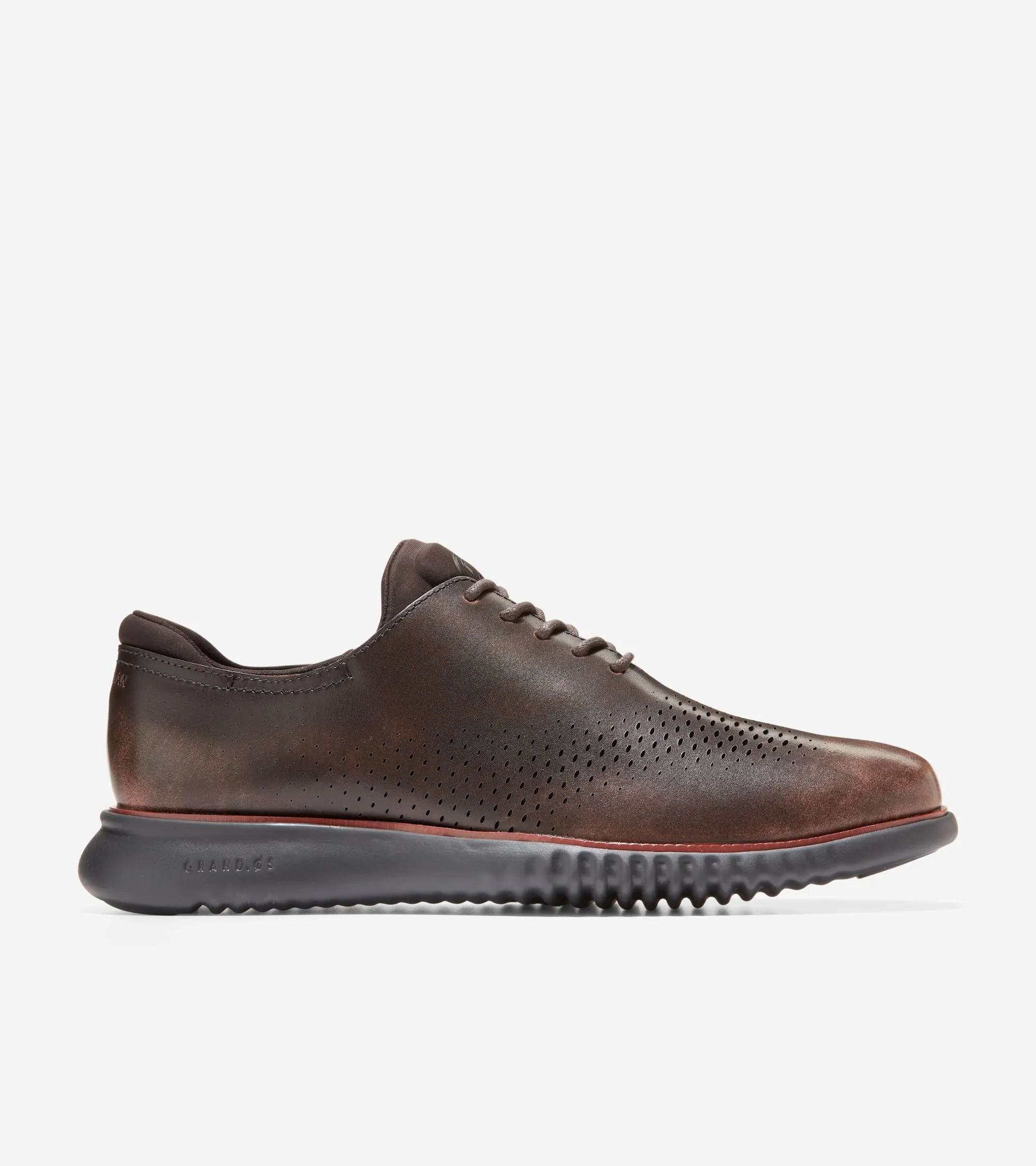 Men's 2.ZERGRAND Lined Laser Wingtip Oxfords