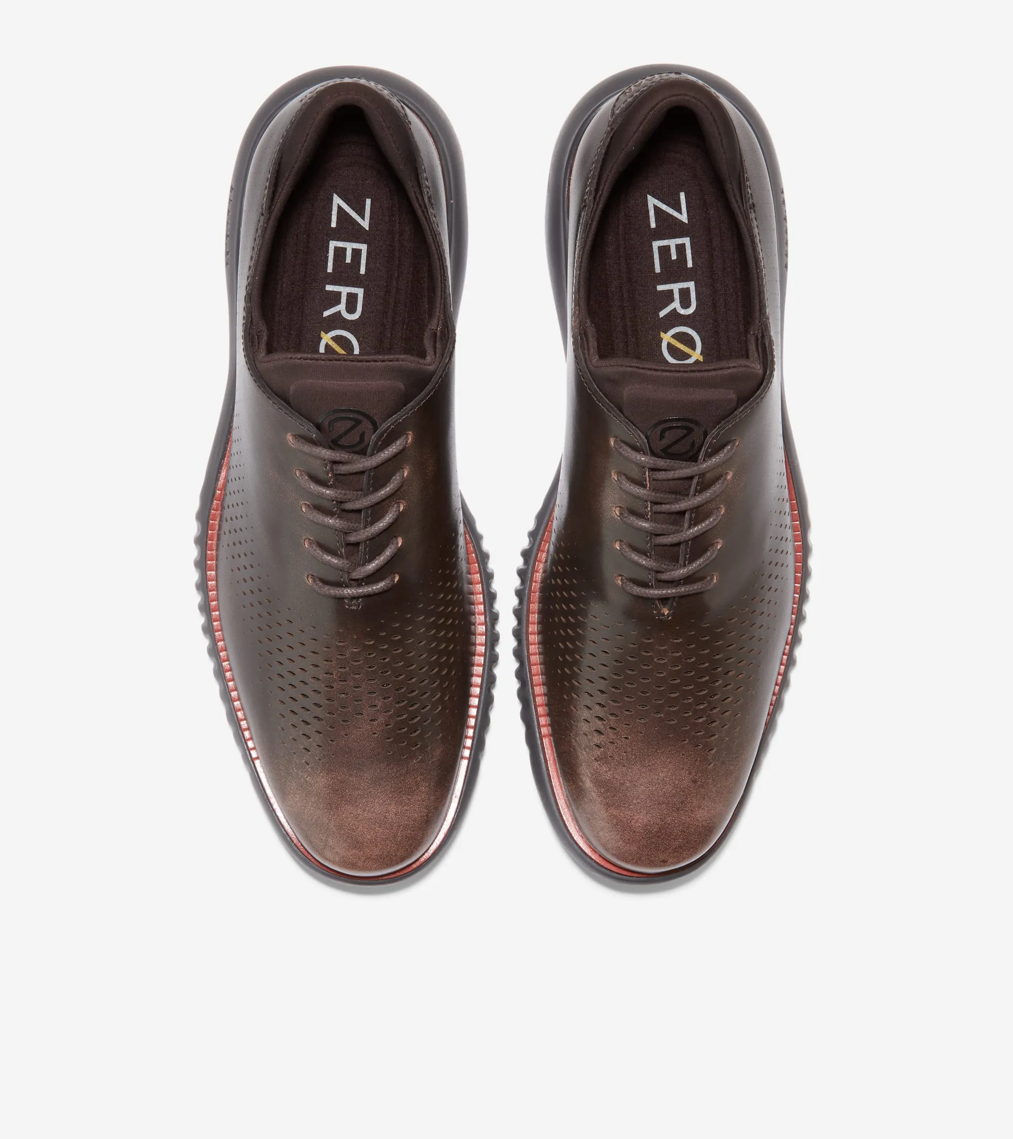 Men's 2.ZERGRAND Lined Laser Wingtip Oxfords