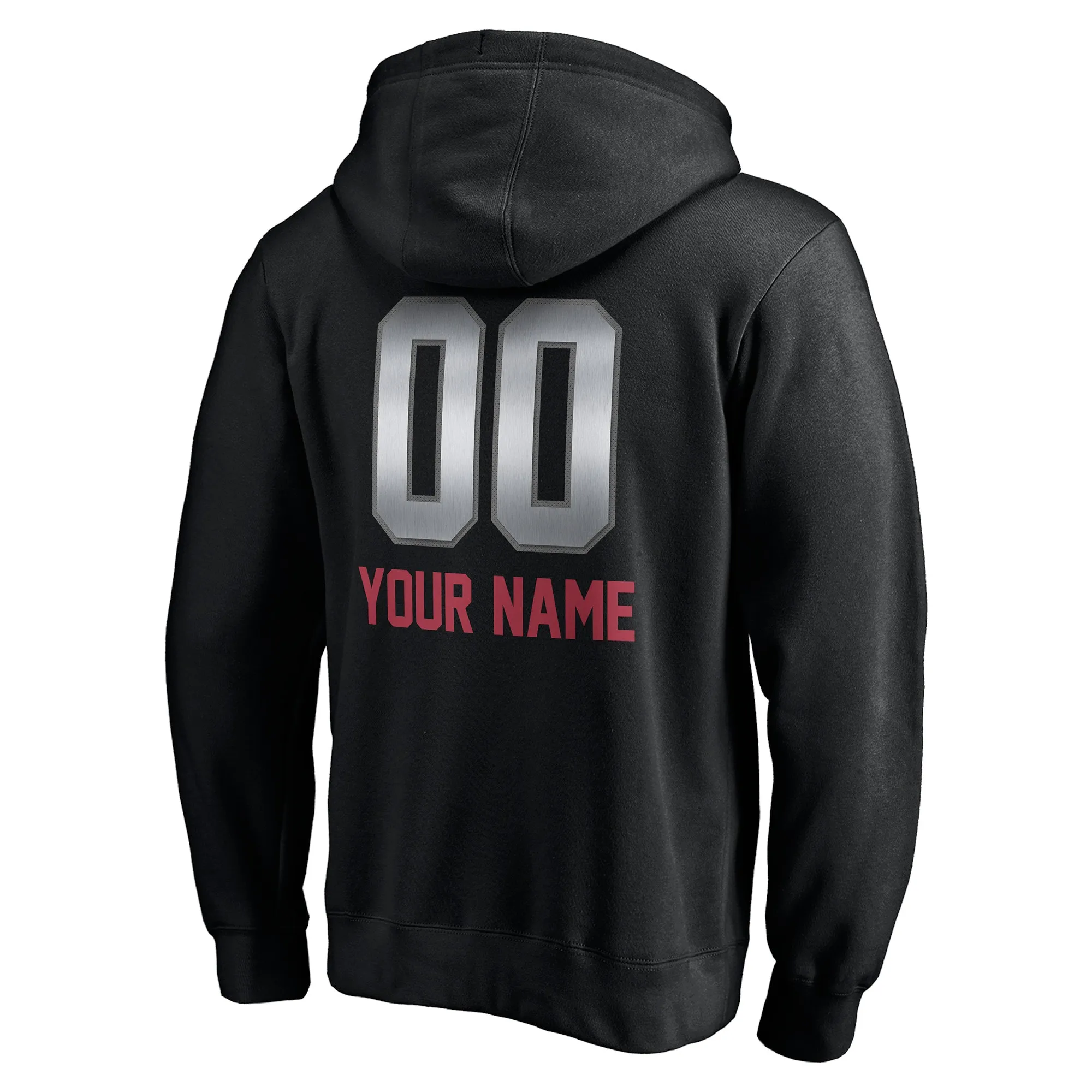 Men's Black Arkansas Razorbacks Personalized Any Name & Number Midnight Mascot Pullover Hoodie