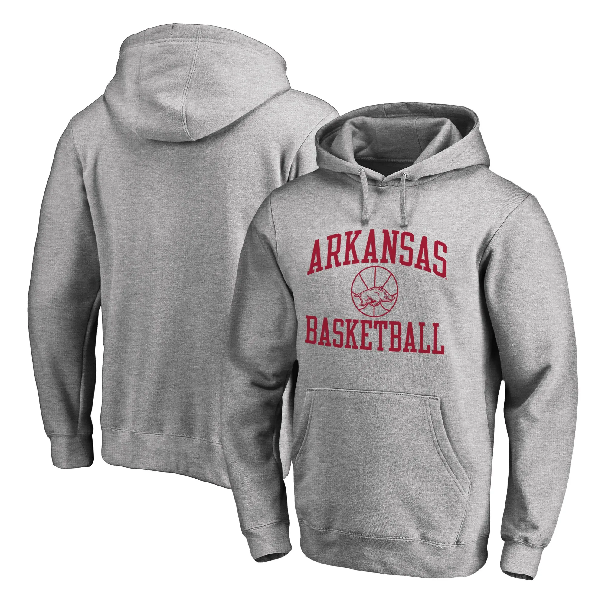 Men's Heathered Gray Arkansas Razorbacks In Bounds Pullover Hoodie