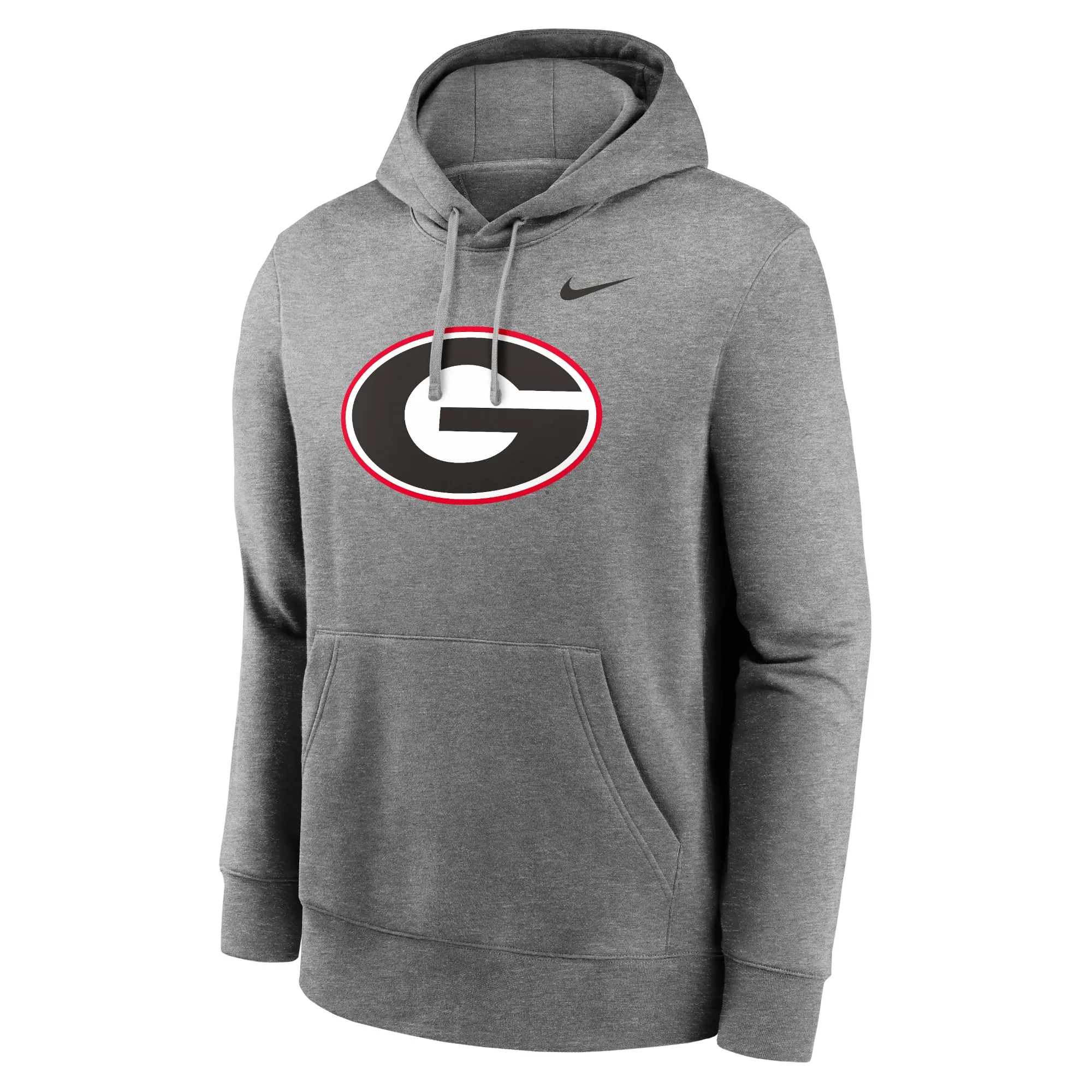 Men's Nike Heather Gray Georgia Bulldogs Primetime Evergreen Club Fleece Pullover Hoodie