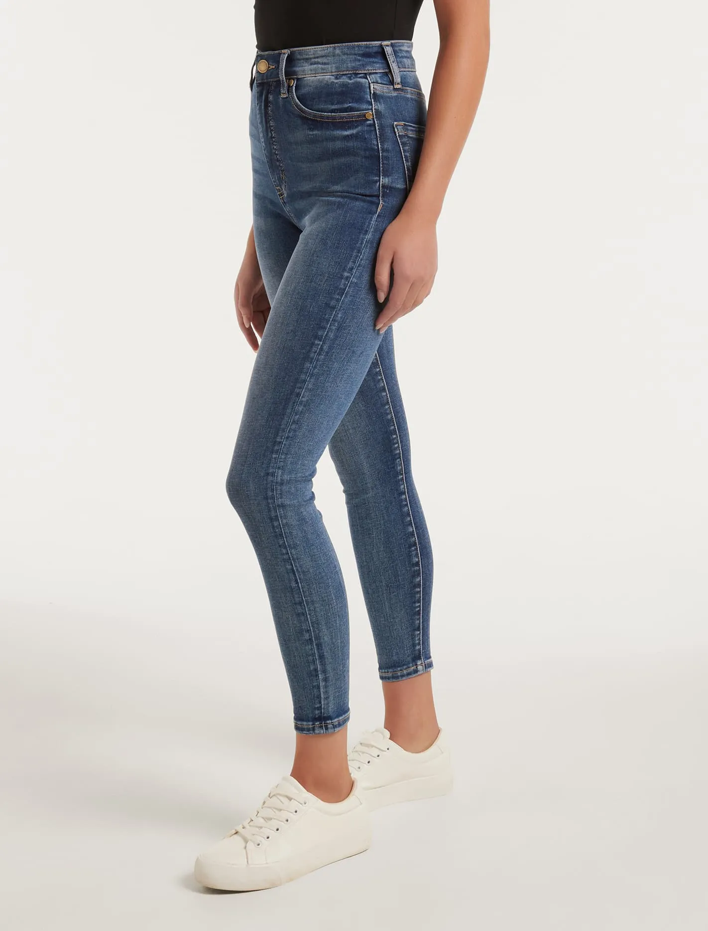 Mila Cropped High-Rise Skinny Jeans