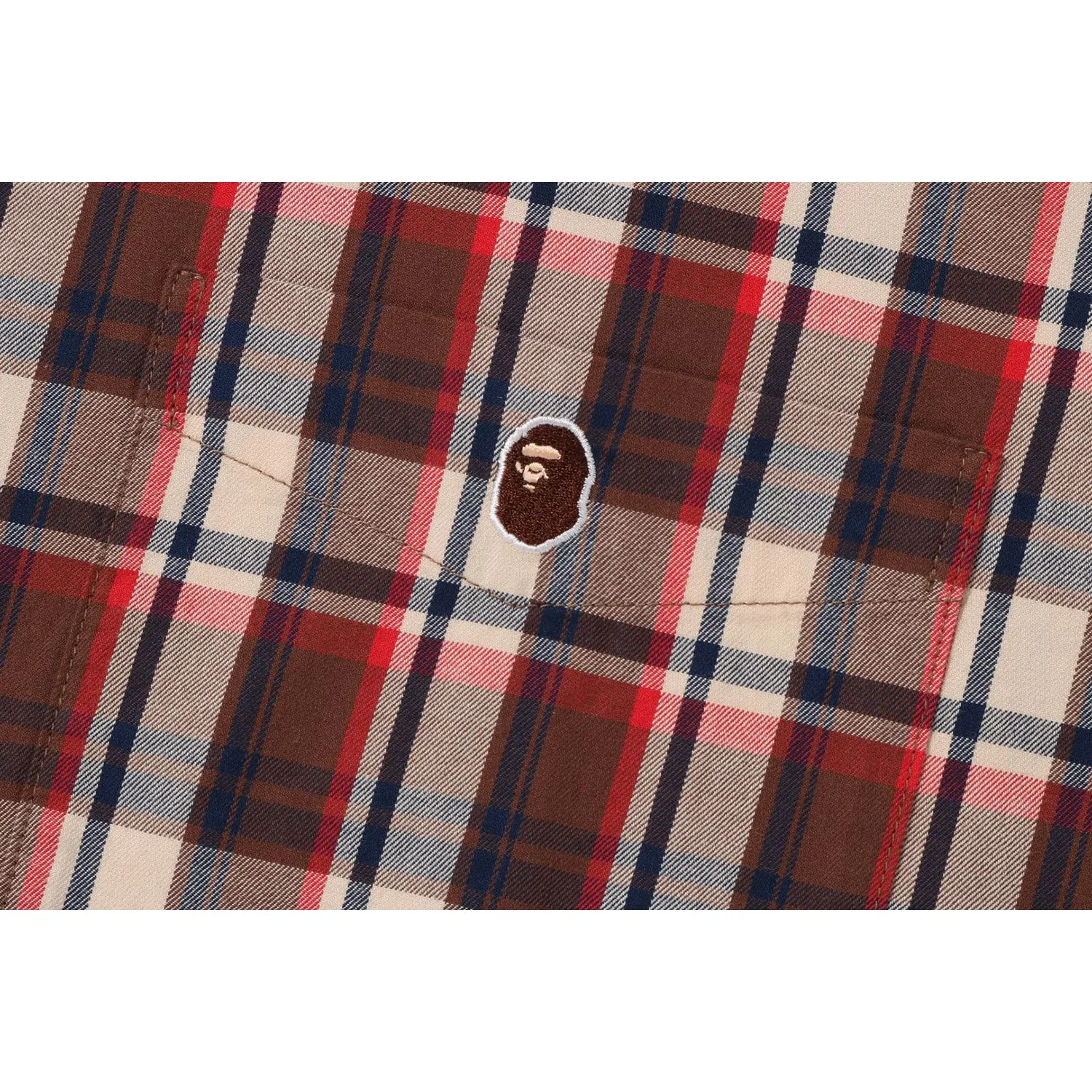 MINI BAPE CHECK LOOSE FIT S/S SHIRT MENS