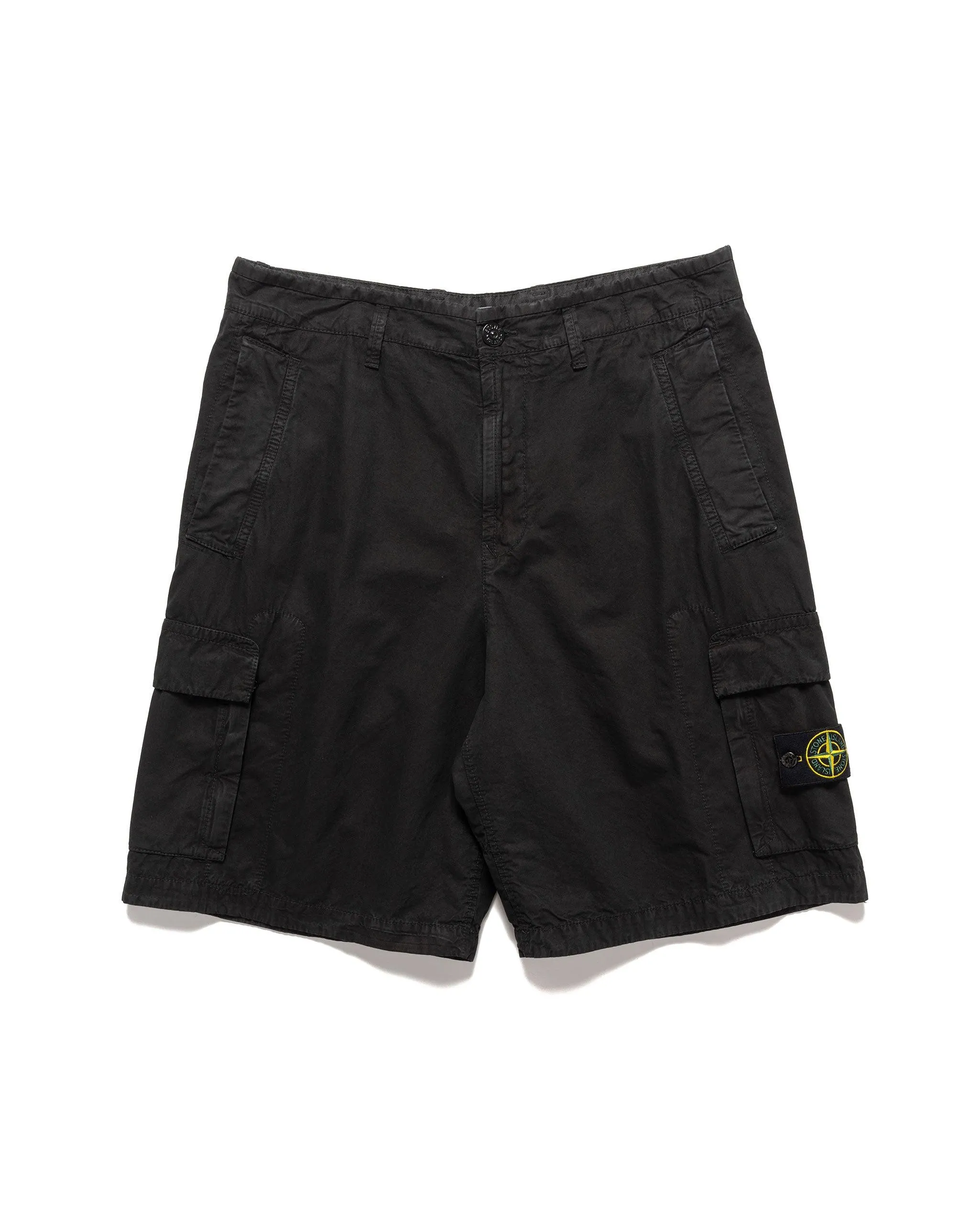 Old' Treatment Loose Fit Bermuda Shorts Black