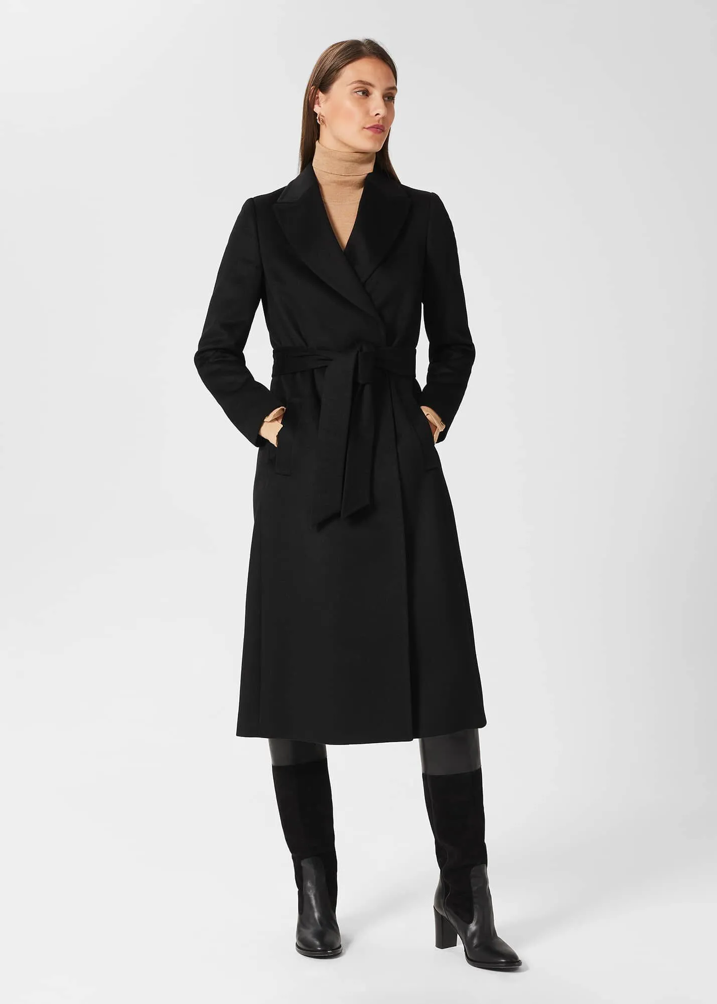 Olivia Wool Wrap Coat 